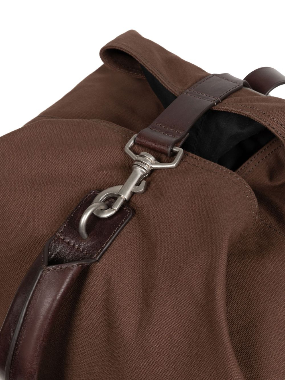 leather-trim backpack - 4