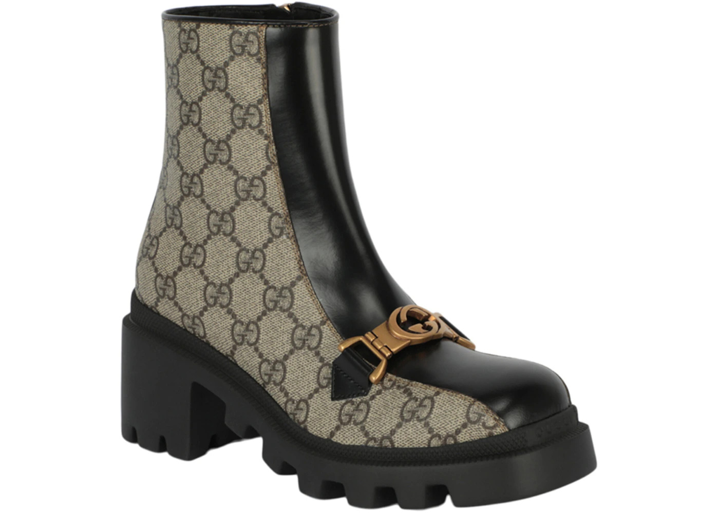 Gucci GG Supreme Ankle Boots Dark Beige (Women's) - 2