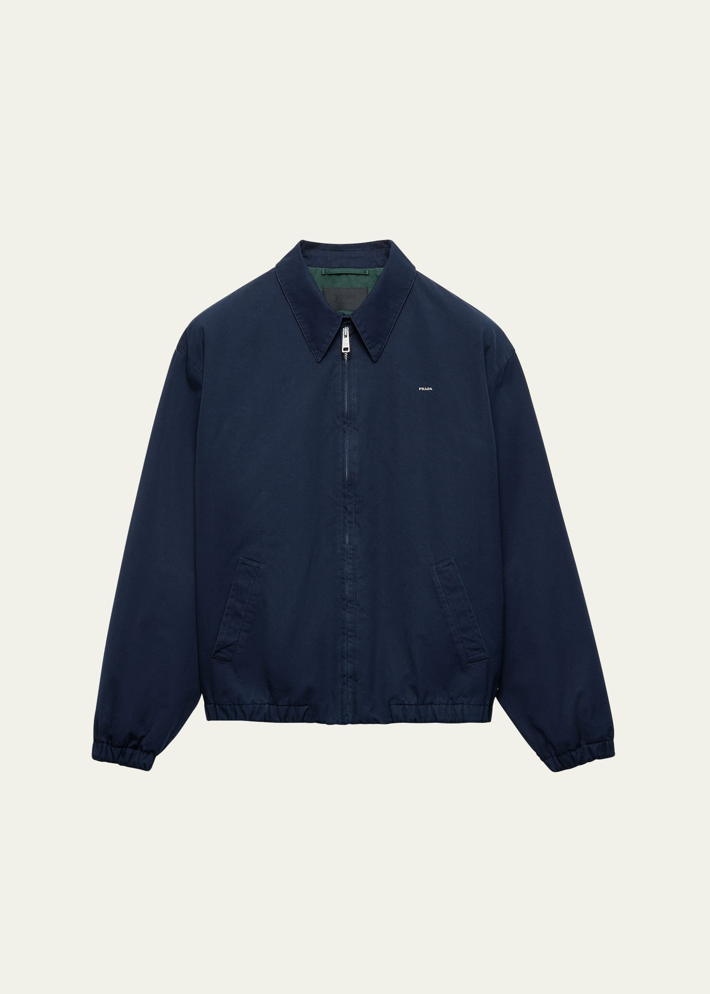 Men's Poplin Chest Logo Full-Zip Shirt Jacket - 1
