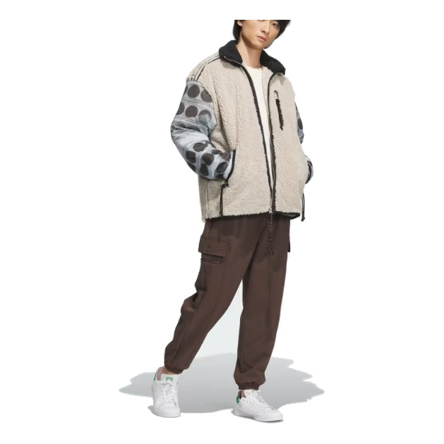 adidas Originals x Song for the Mute Fleece Jacket Asia Sizing 'Black Beige' IY9514 - 2