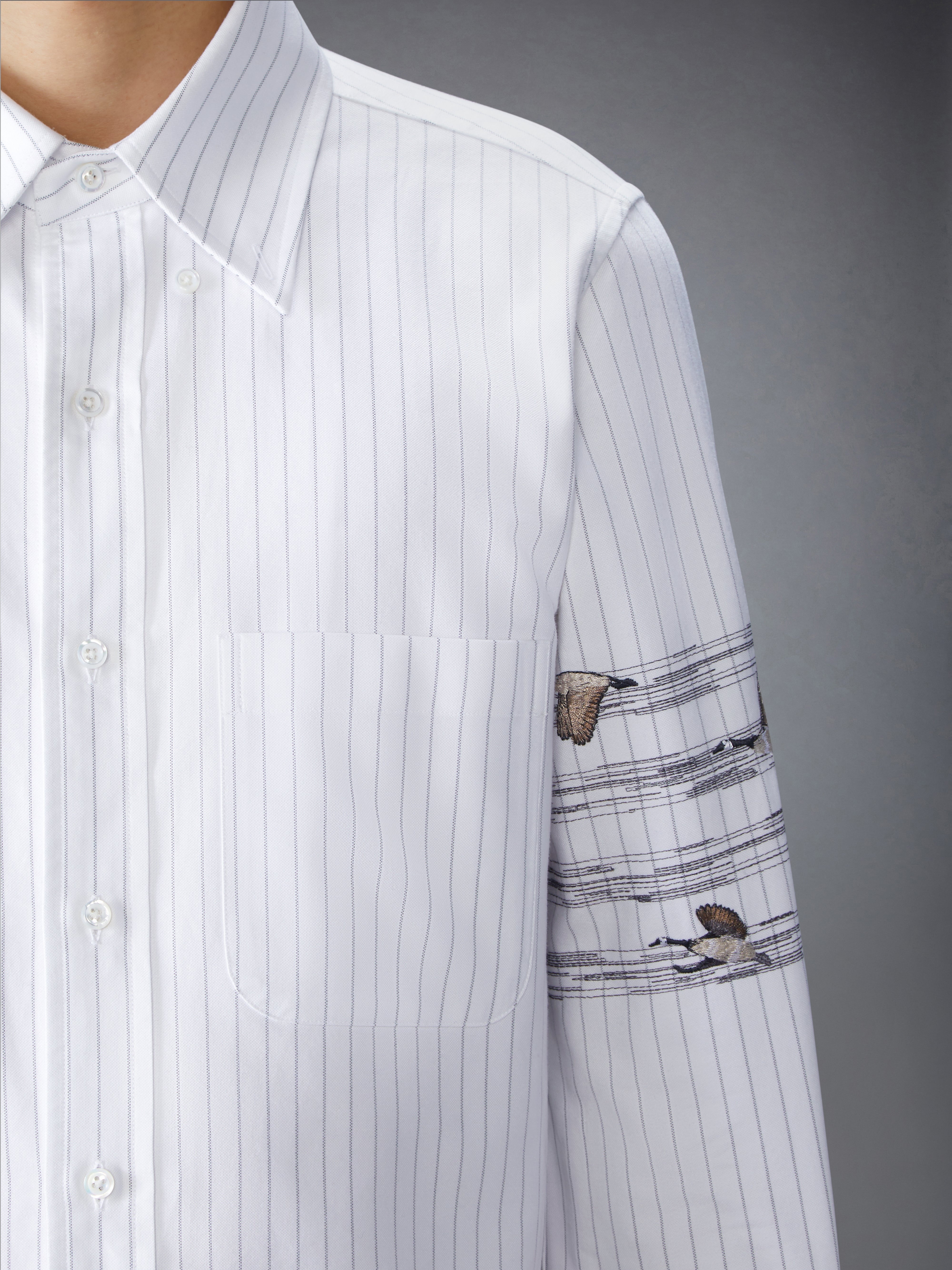GEESE 4-BAR PINSTRIPE OXFORD SHIRT - 8