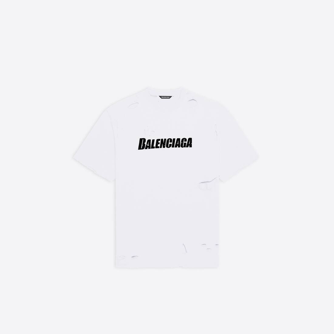 Destroyed T-shirt Boxy Fit in White - 1