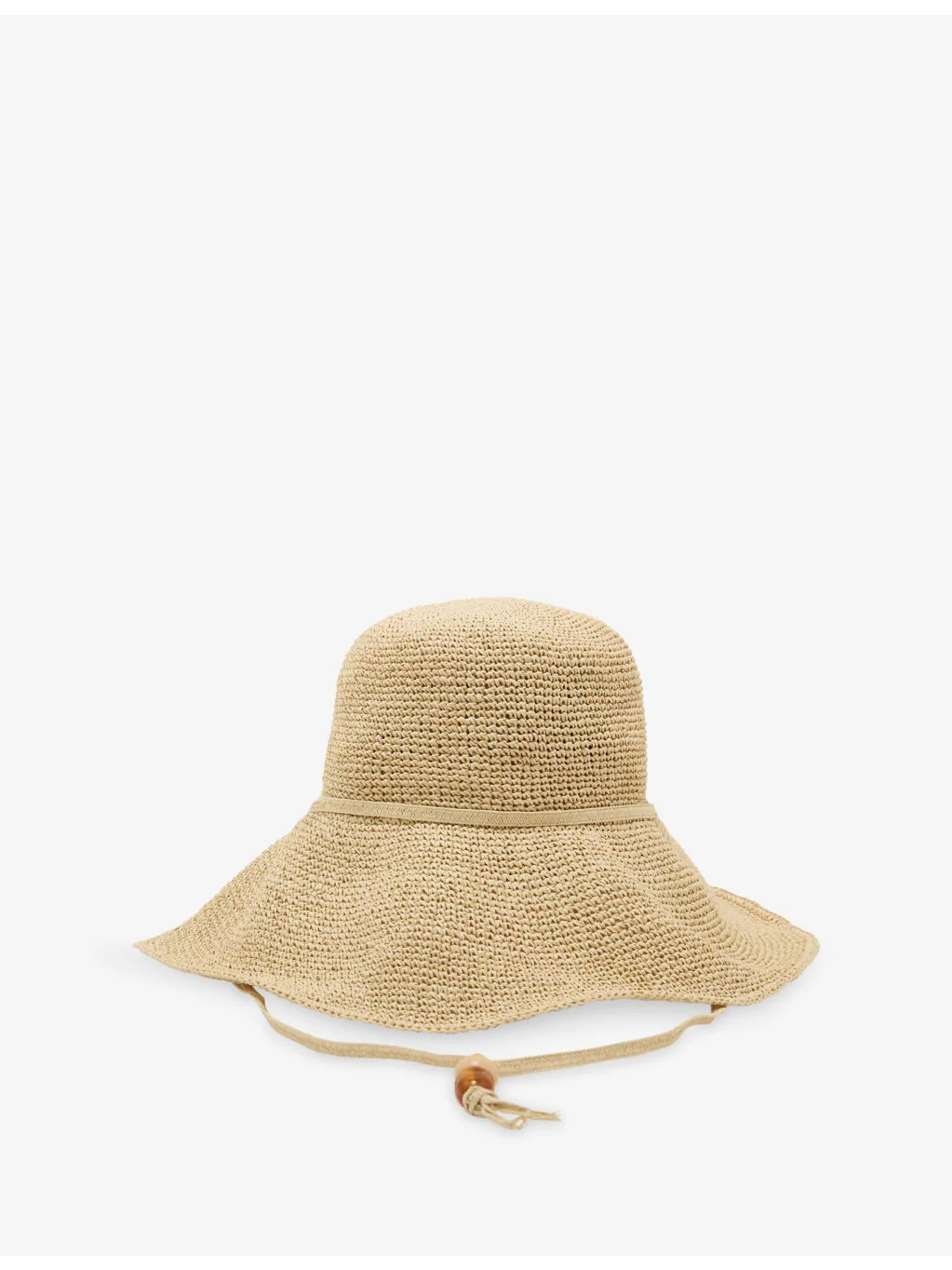 Annetta Beaded-Strap Straw Hat - 1