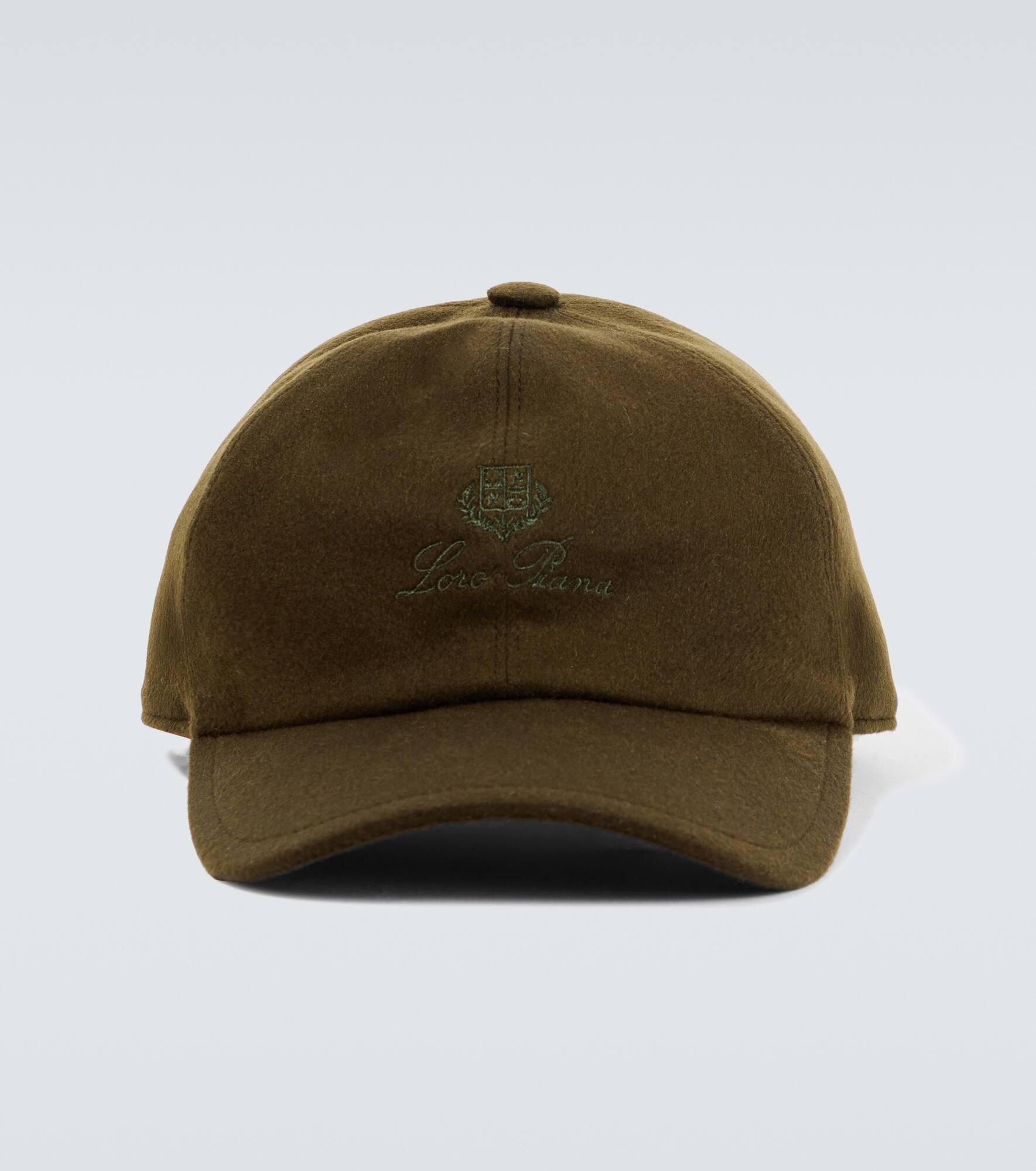 Logo cashmere velvet baseball cap - 1