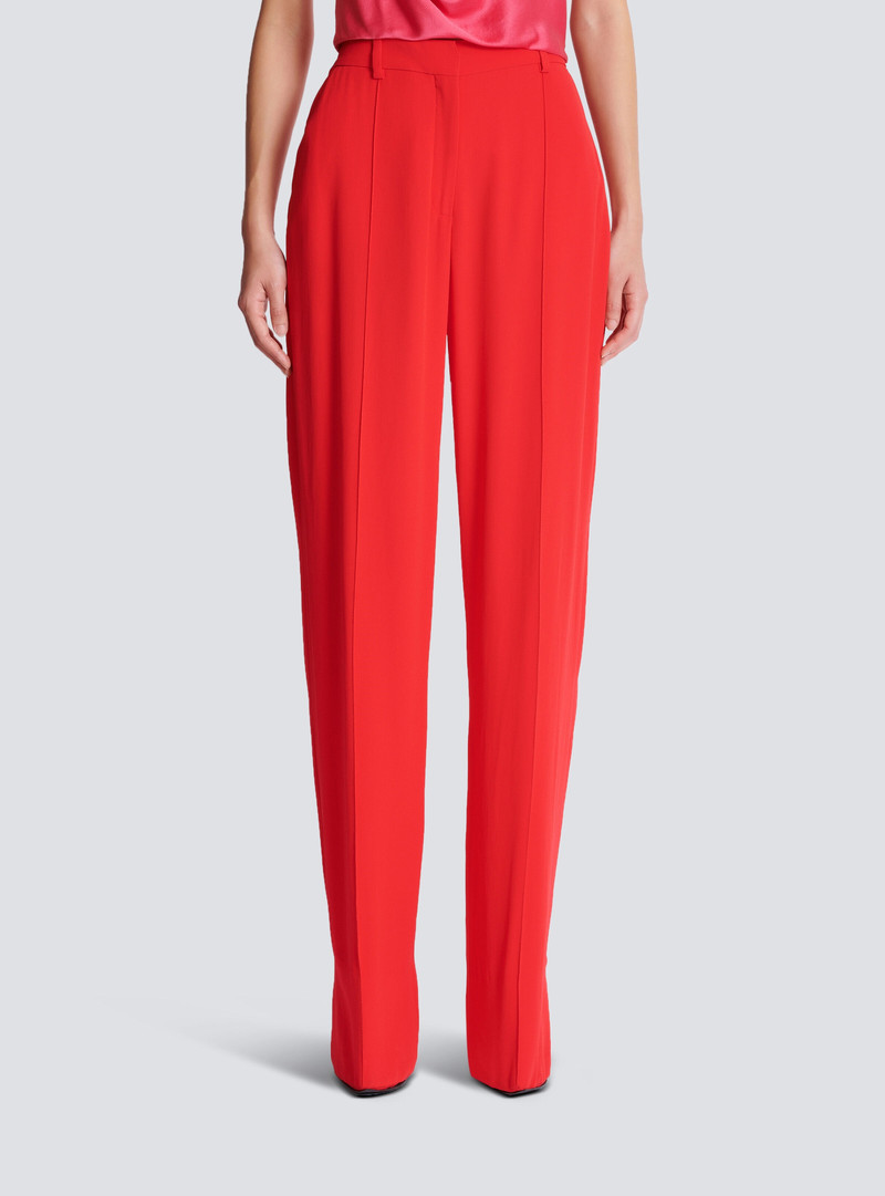 Crepe 똑바른 다리 tailored 바지 5
