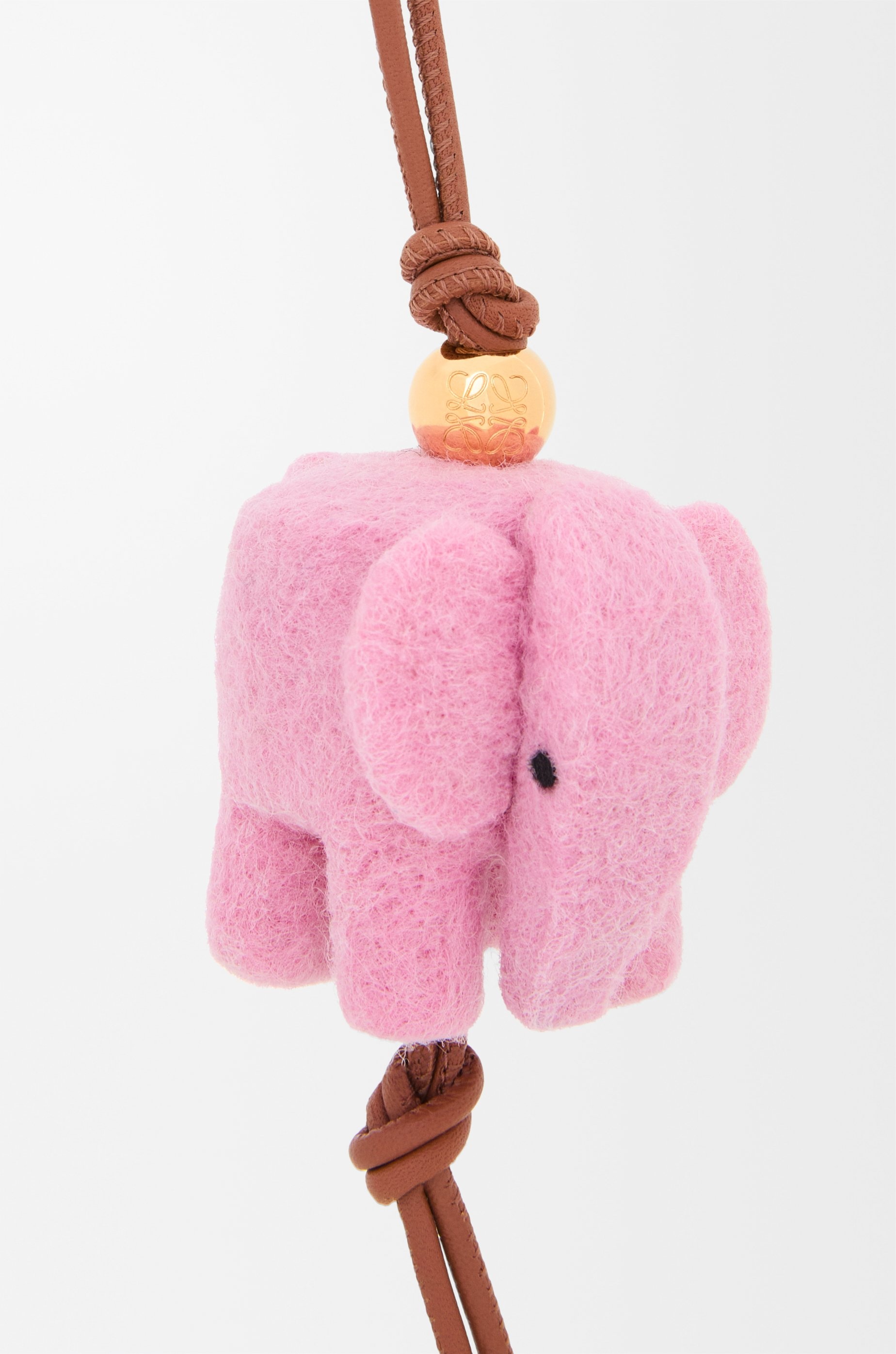 Elephant charm in felt and calfskin - 2