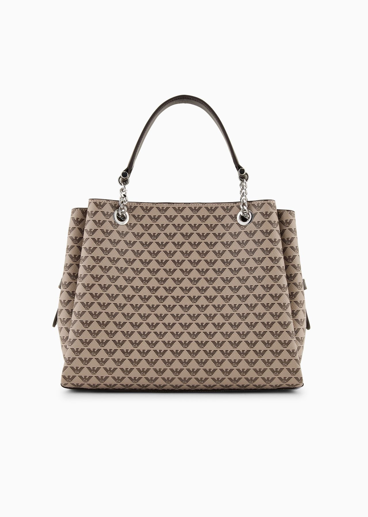 All-over eagle handbag with Milano 1981 logo print - 3