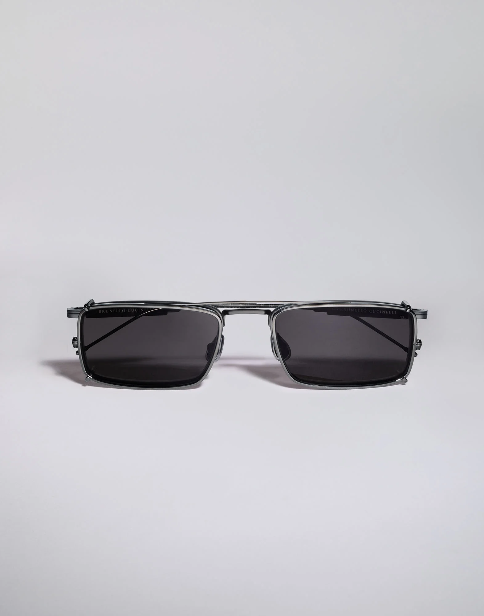 Titanium and horn frame with clip-on sun lens - 1
