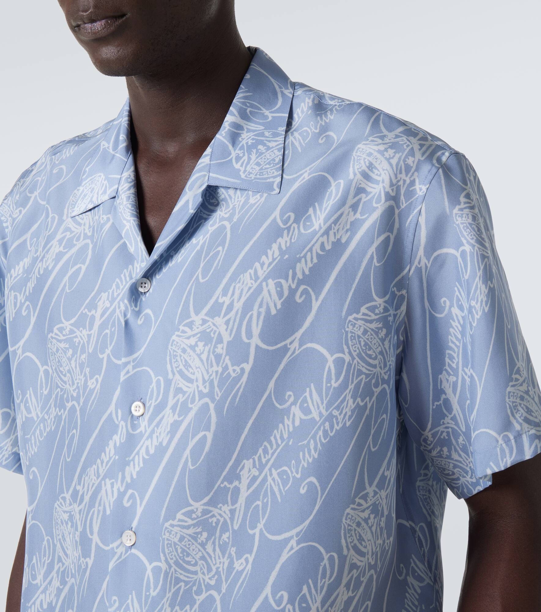 Scritto silk bowling shirt - 5