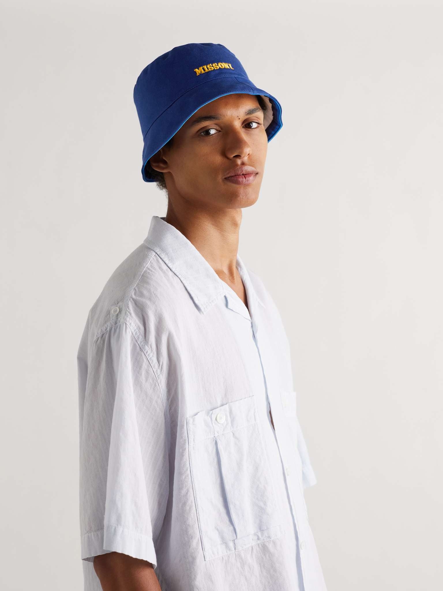 Logo-Embroidered Twill Bucket Hat - 2