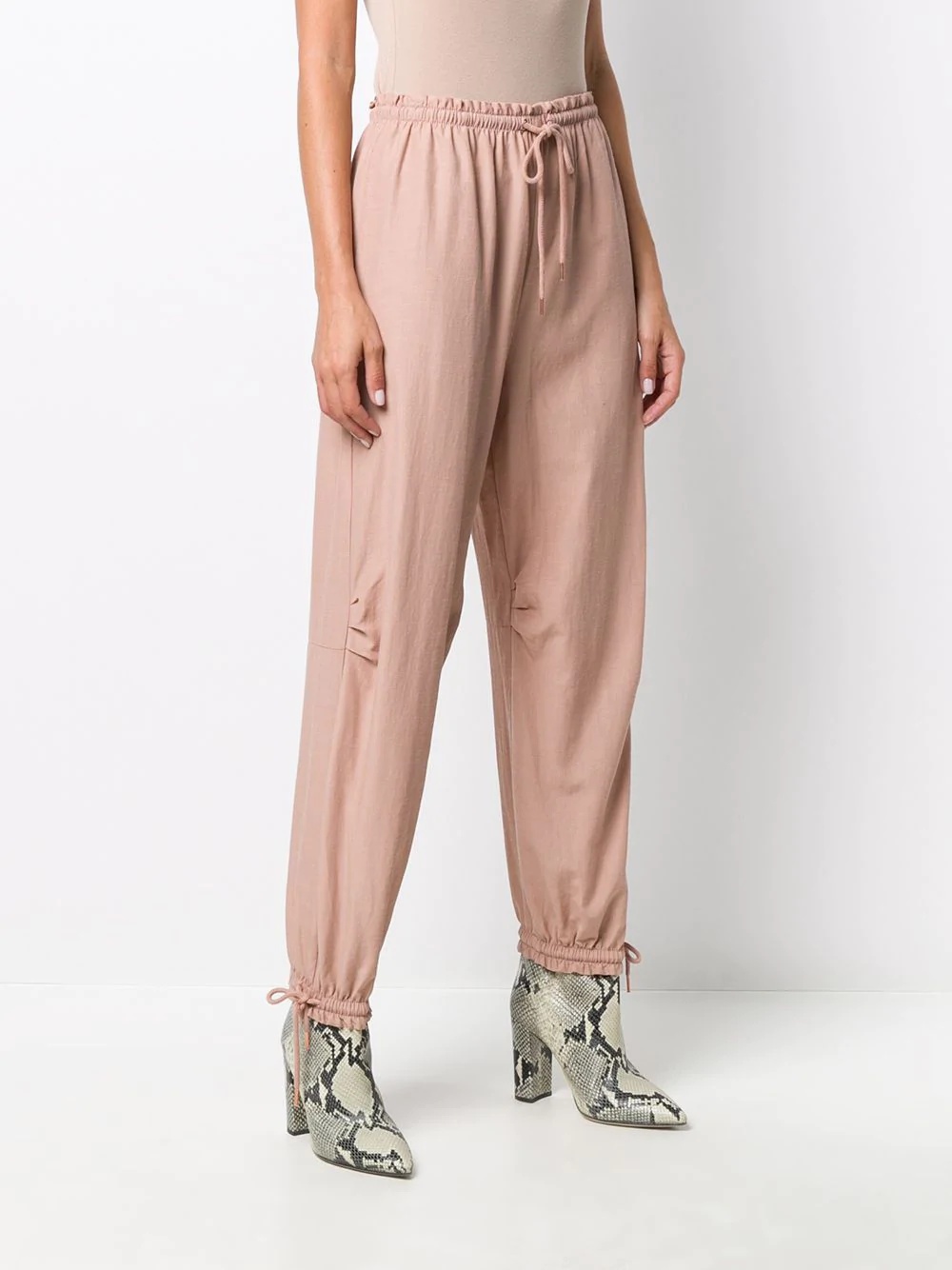 drawstring-cuff trousers - 3