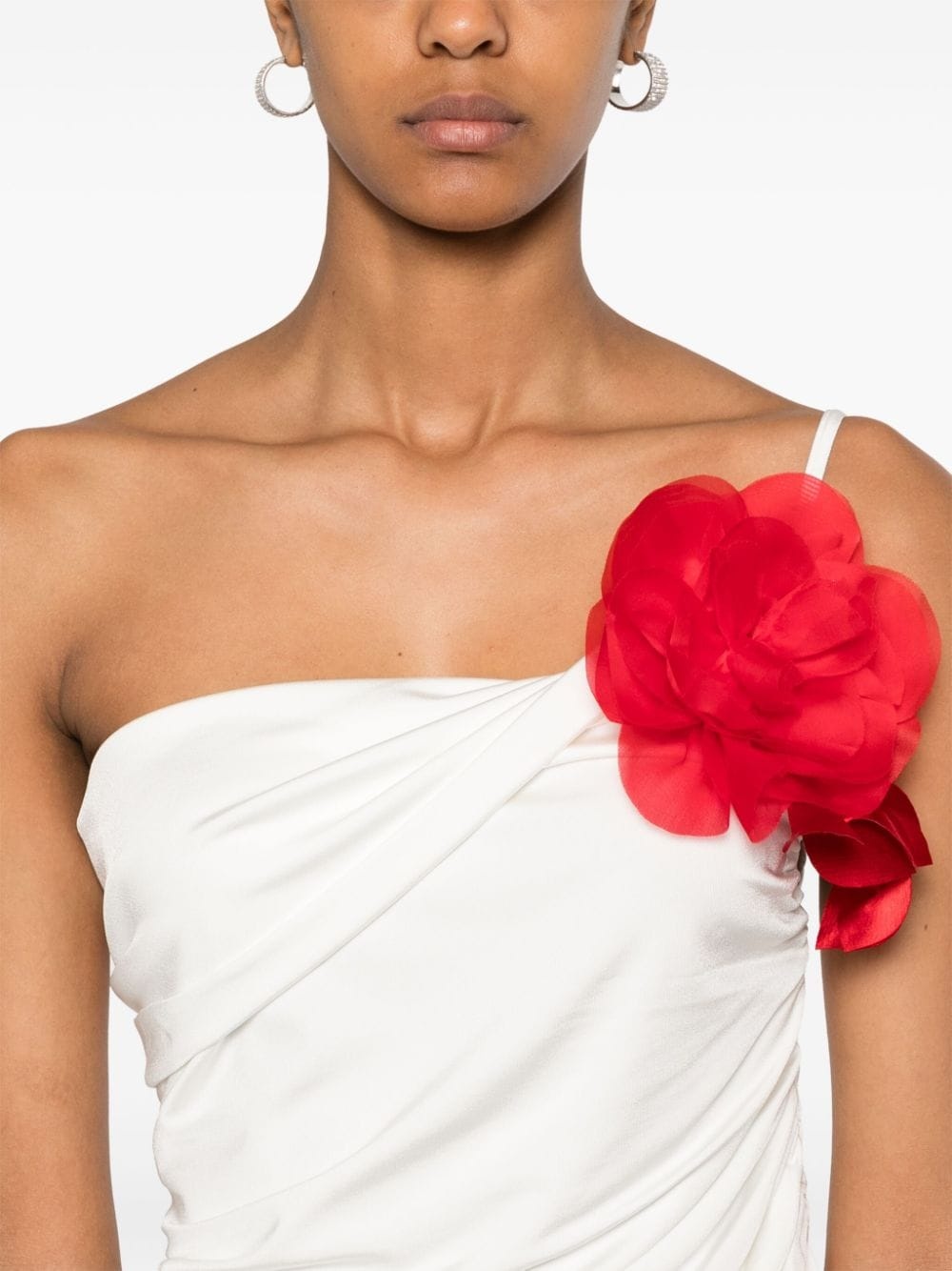 one-shoulder draped top - 5