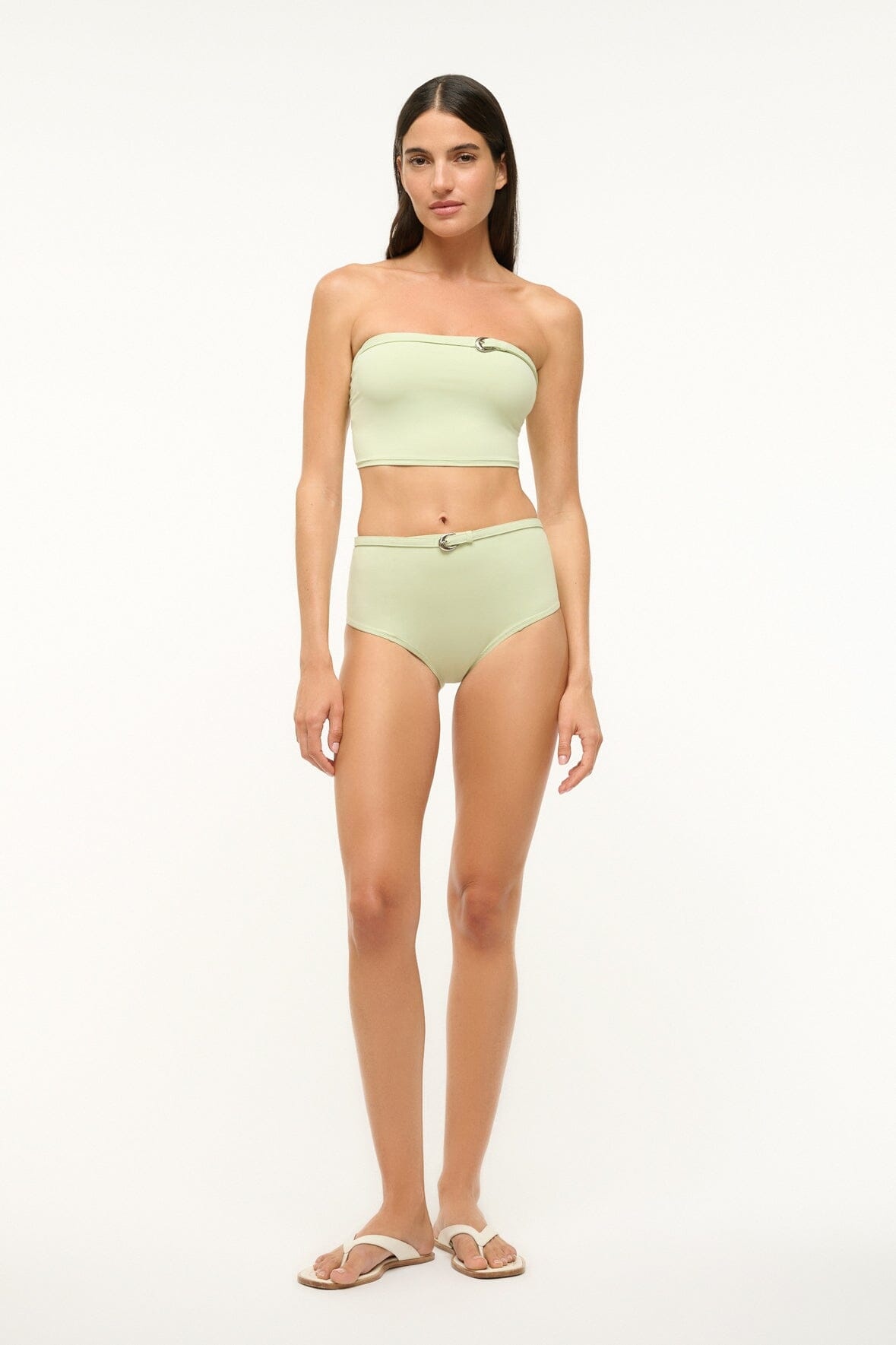 STAUD BELTED WAILEA BIKINI BOTTOM PALE JADE - 3