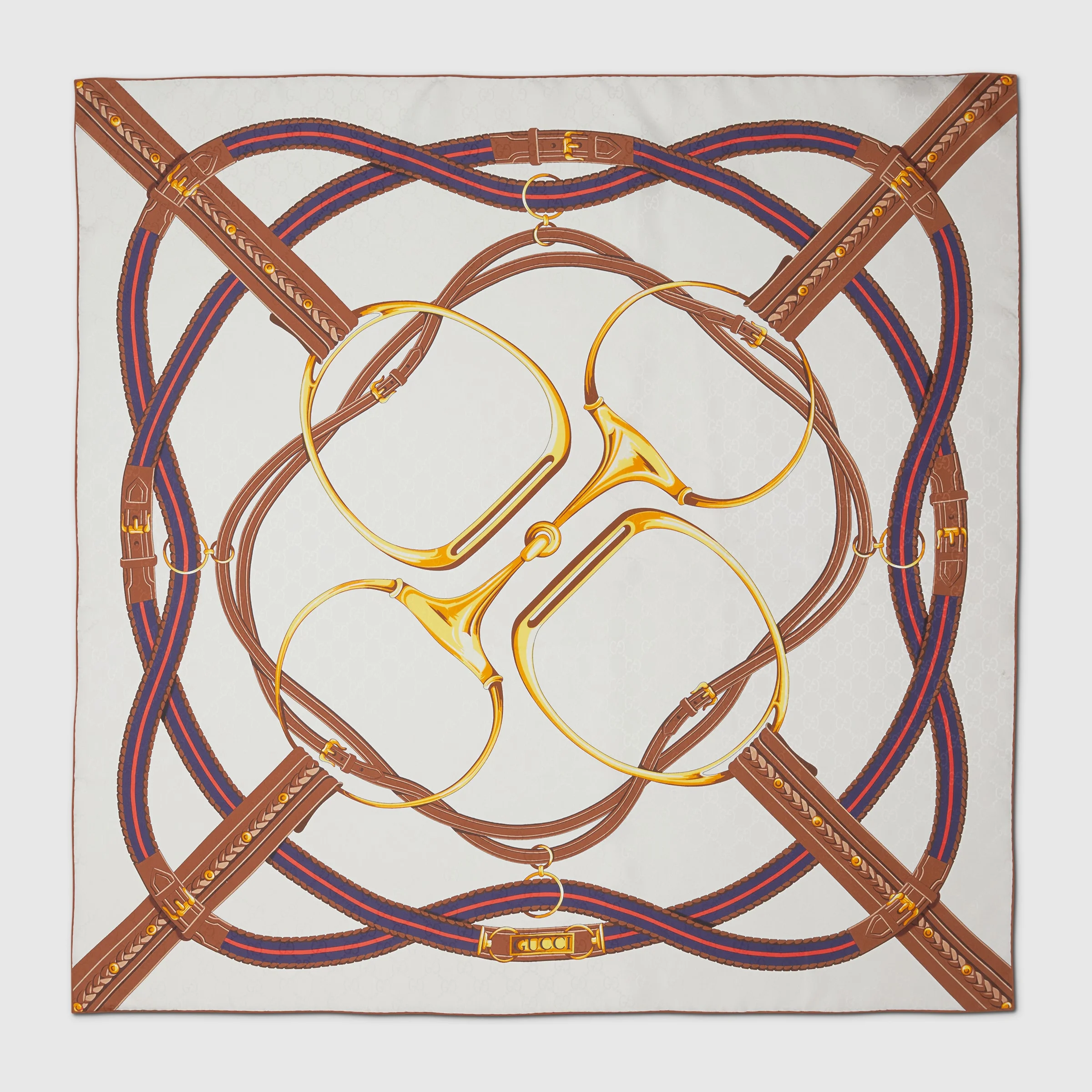 Gucci Horsebit print silk carré - 1