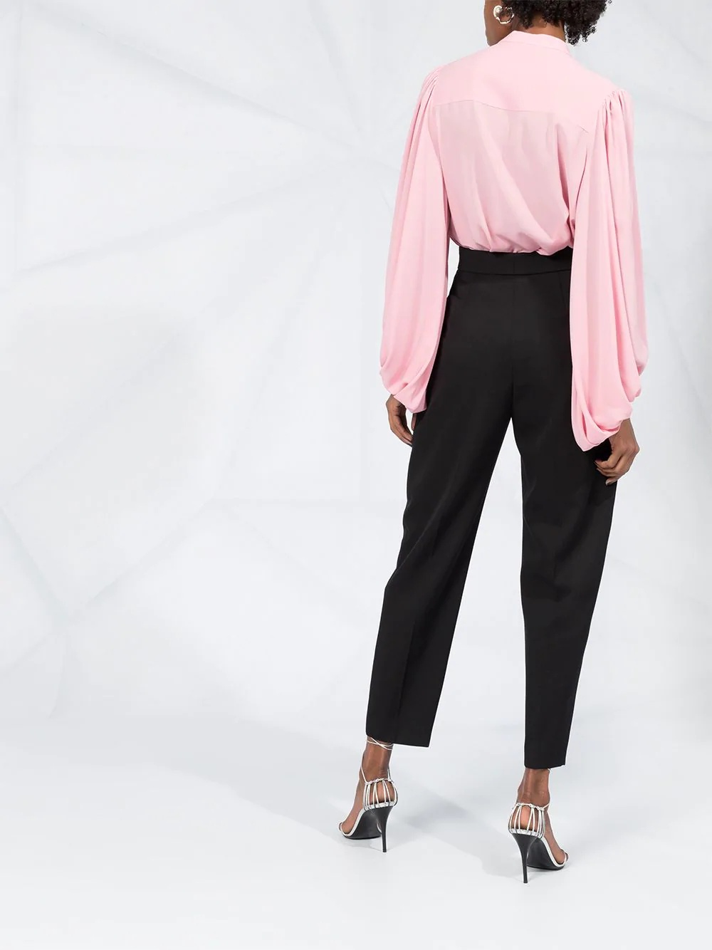 high-waisted tapered trousers - 6