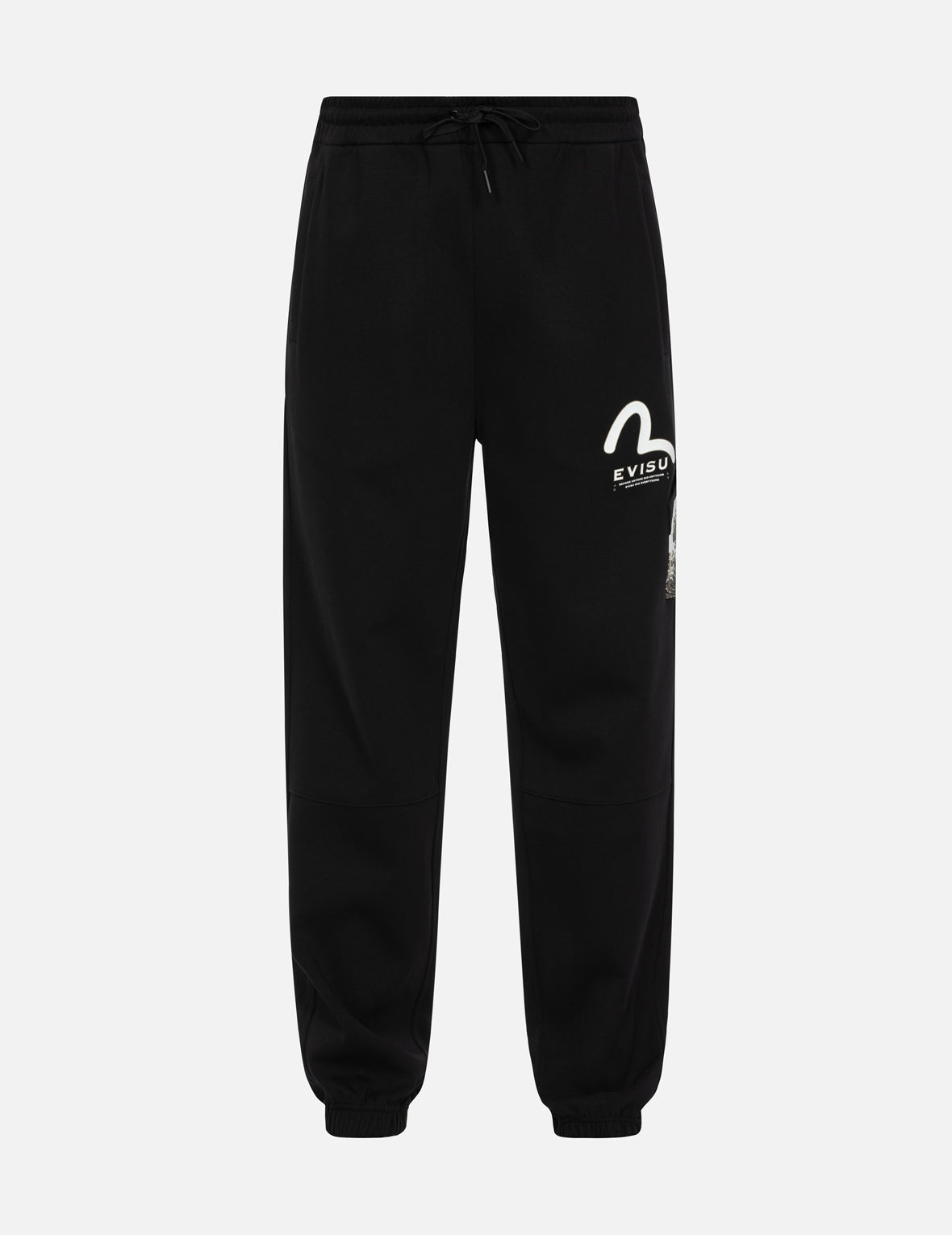 Multi Pocket and Logo Print Loose Fit Sweatpants - 1