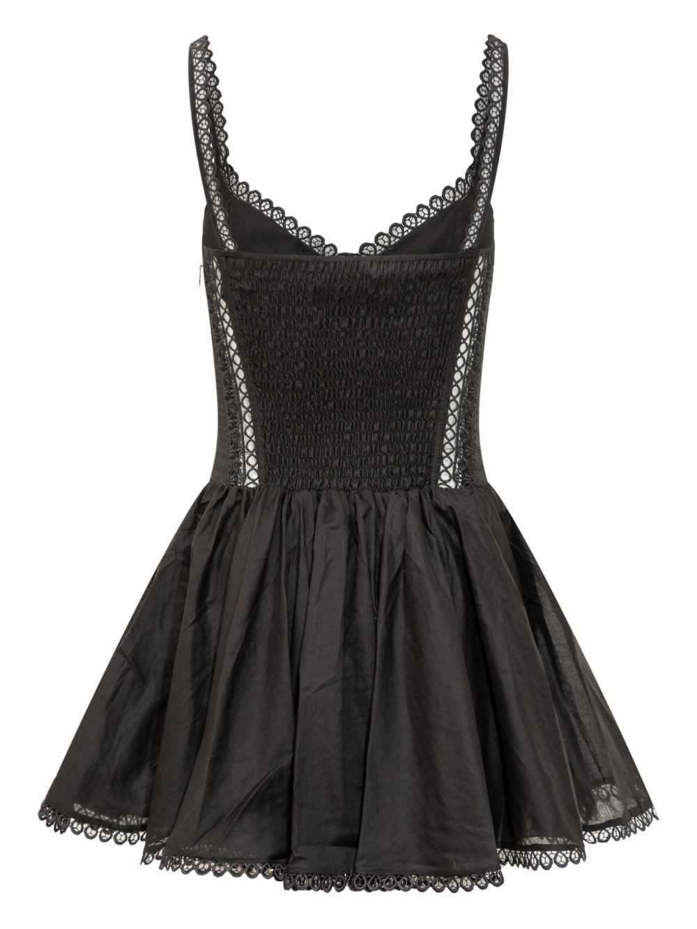 lace-trimmed skater dress - 2
