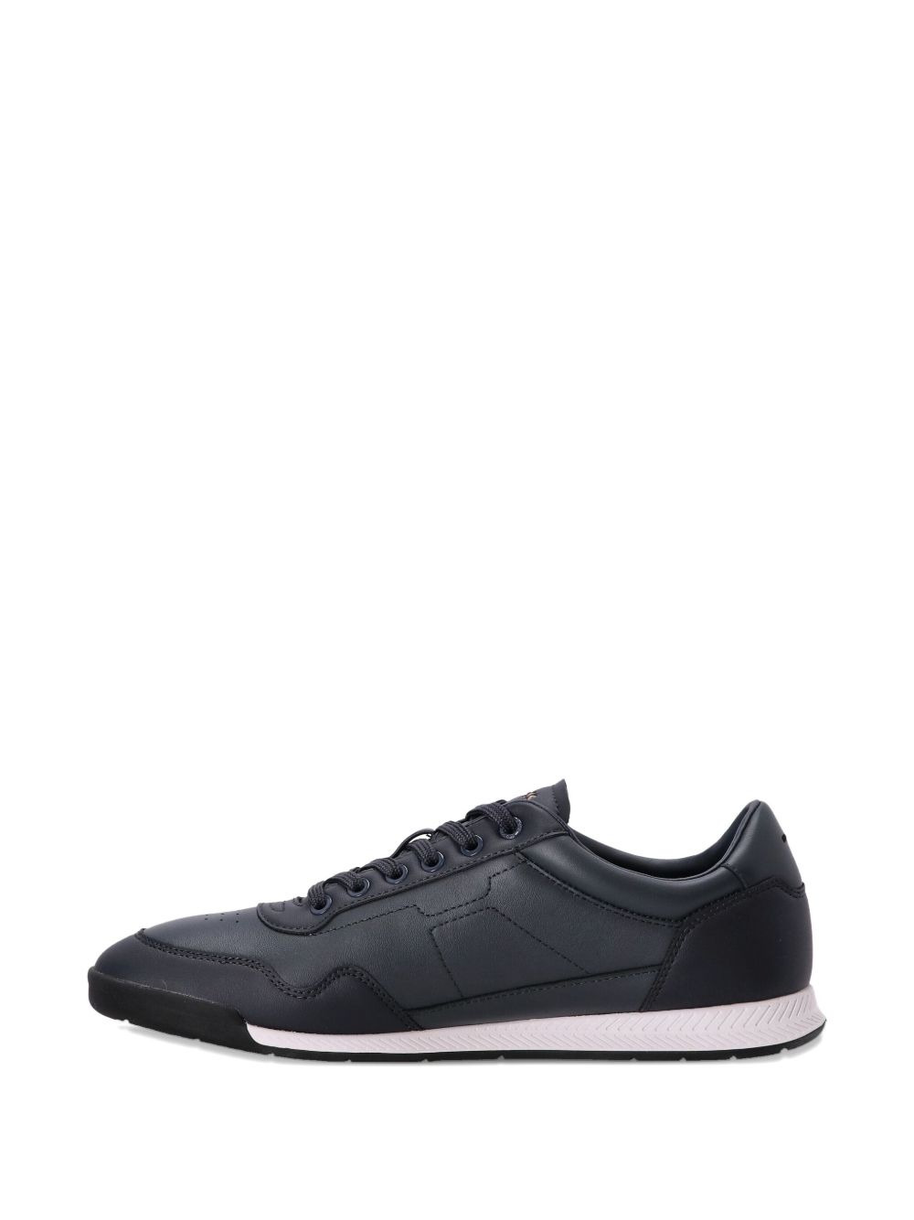 logo-detail leather sneakers - 4