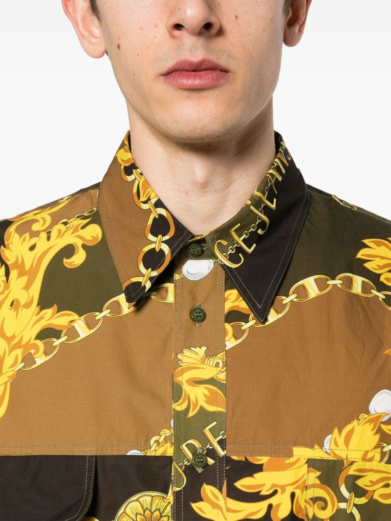 Chain Couture 인쇄 면 셔츠 5