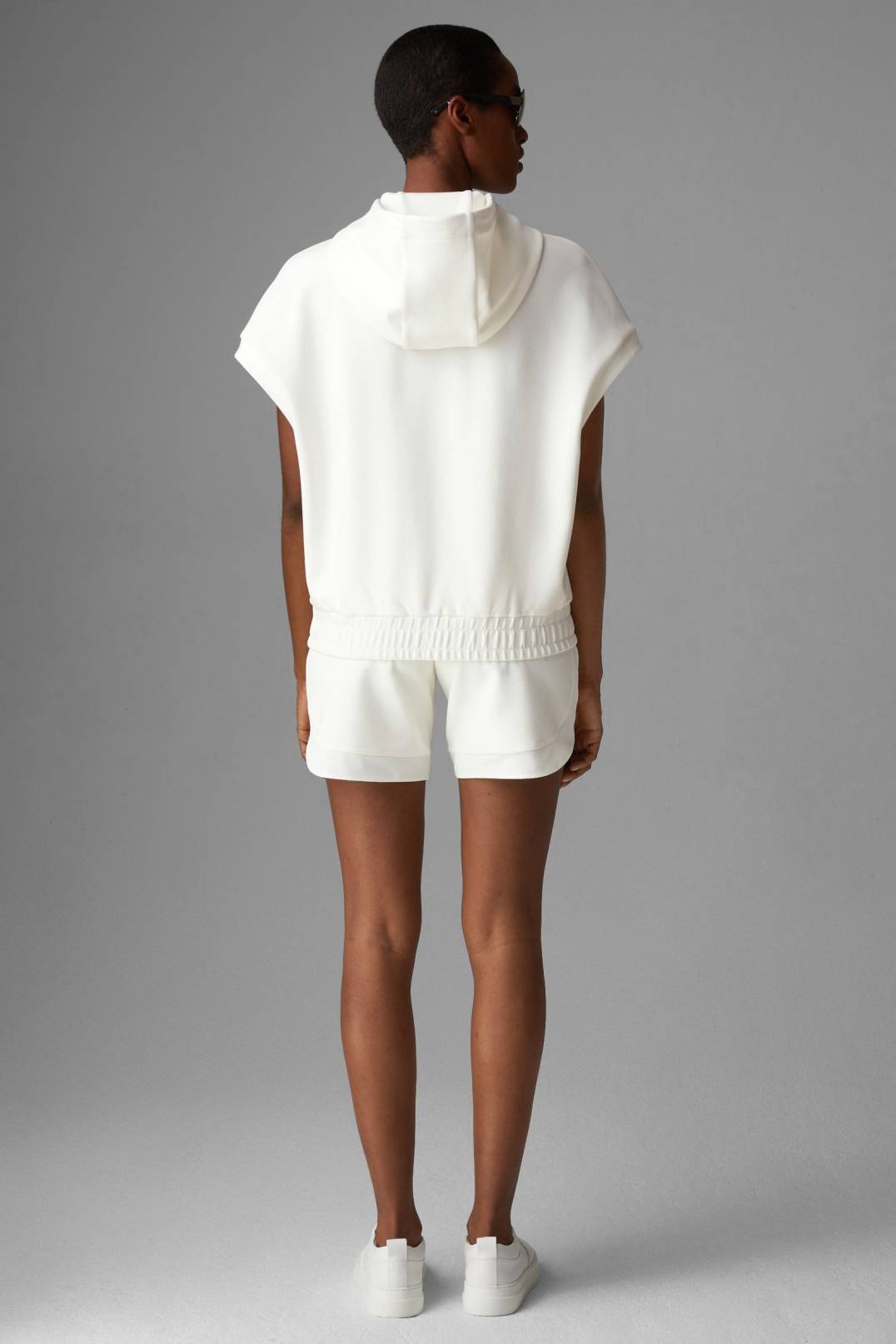 JILL SWEATSHIRT HOODIE IN OFF-WHITE - 3