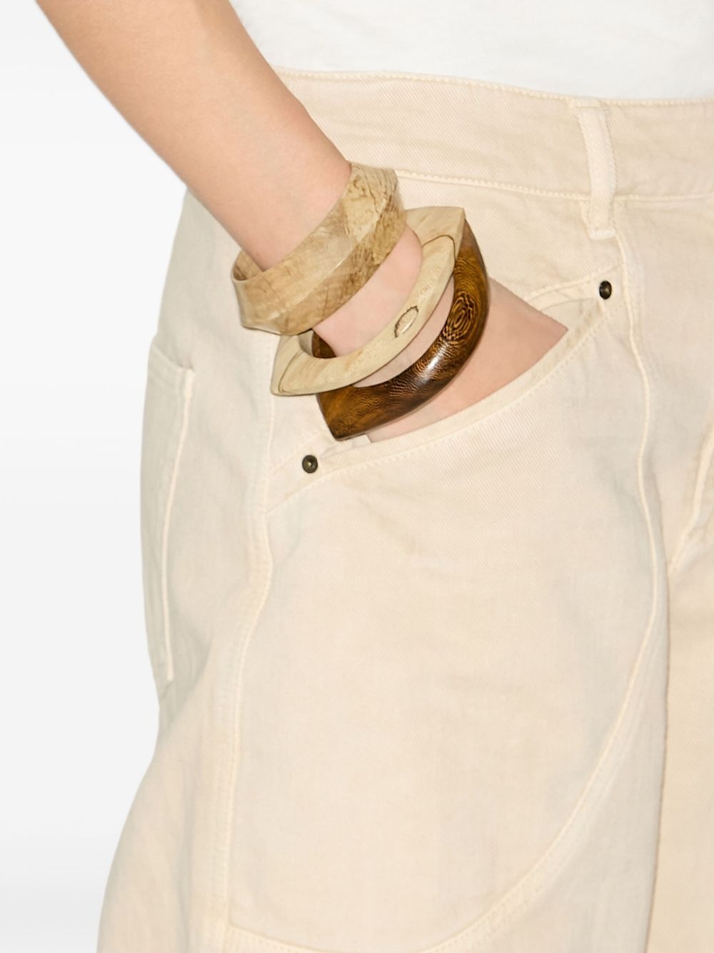 Wood Eye bracelet (set of three) - 2
