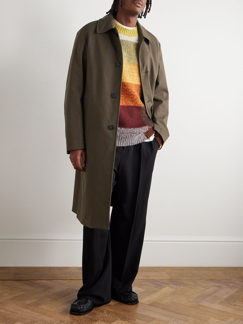 Dries Van Noten Stretch-Cotton Shell Trench Coat Brown outlook