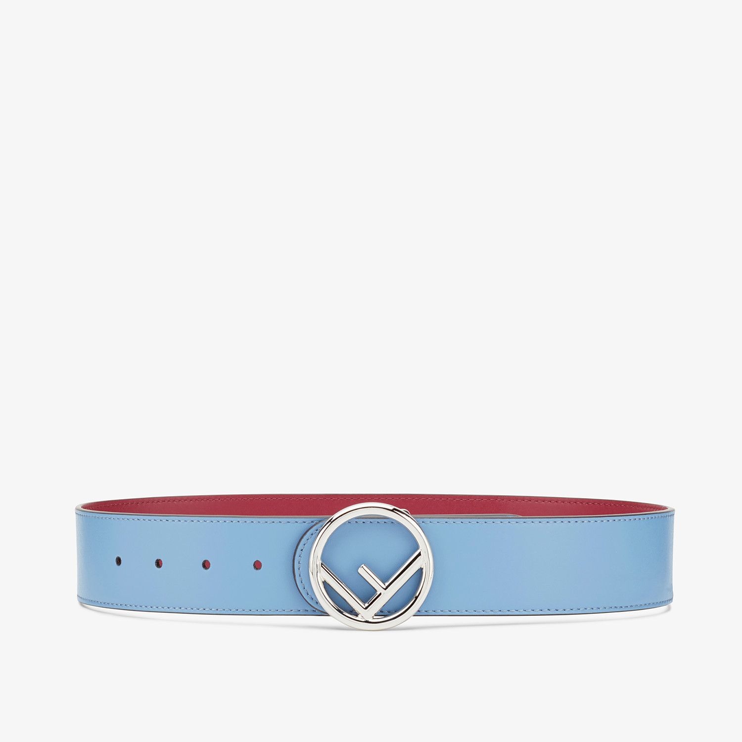 Light blue leather belt - 1