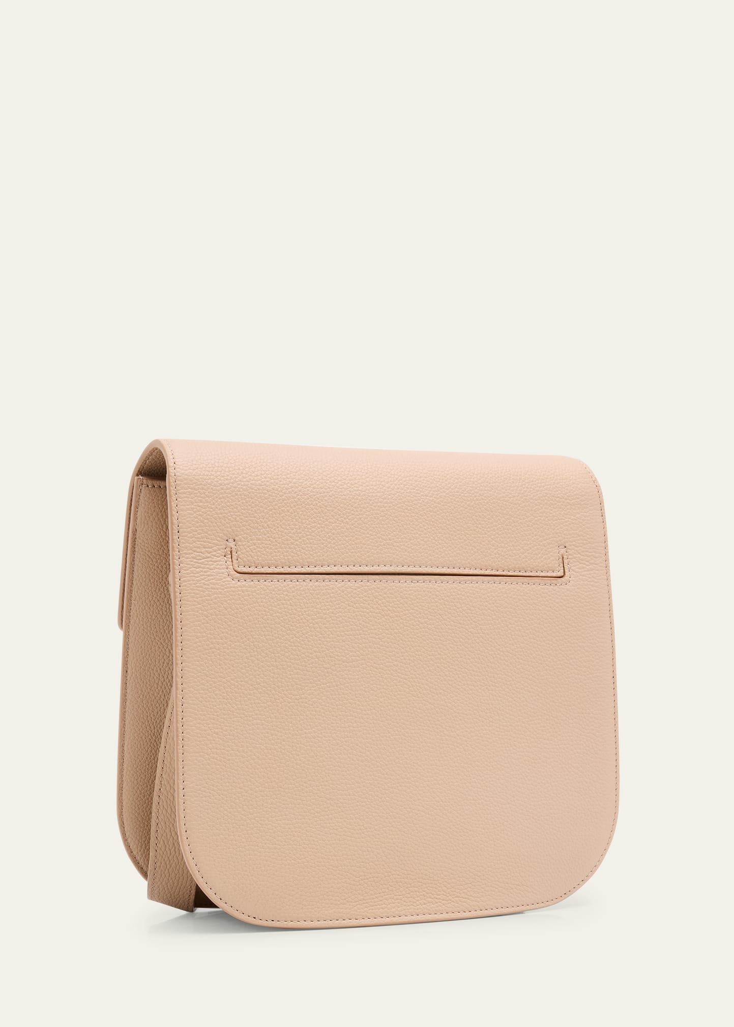 Tara Medium Crossbody in Grained Leather with Leather Strap - 3