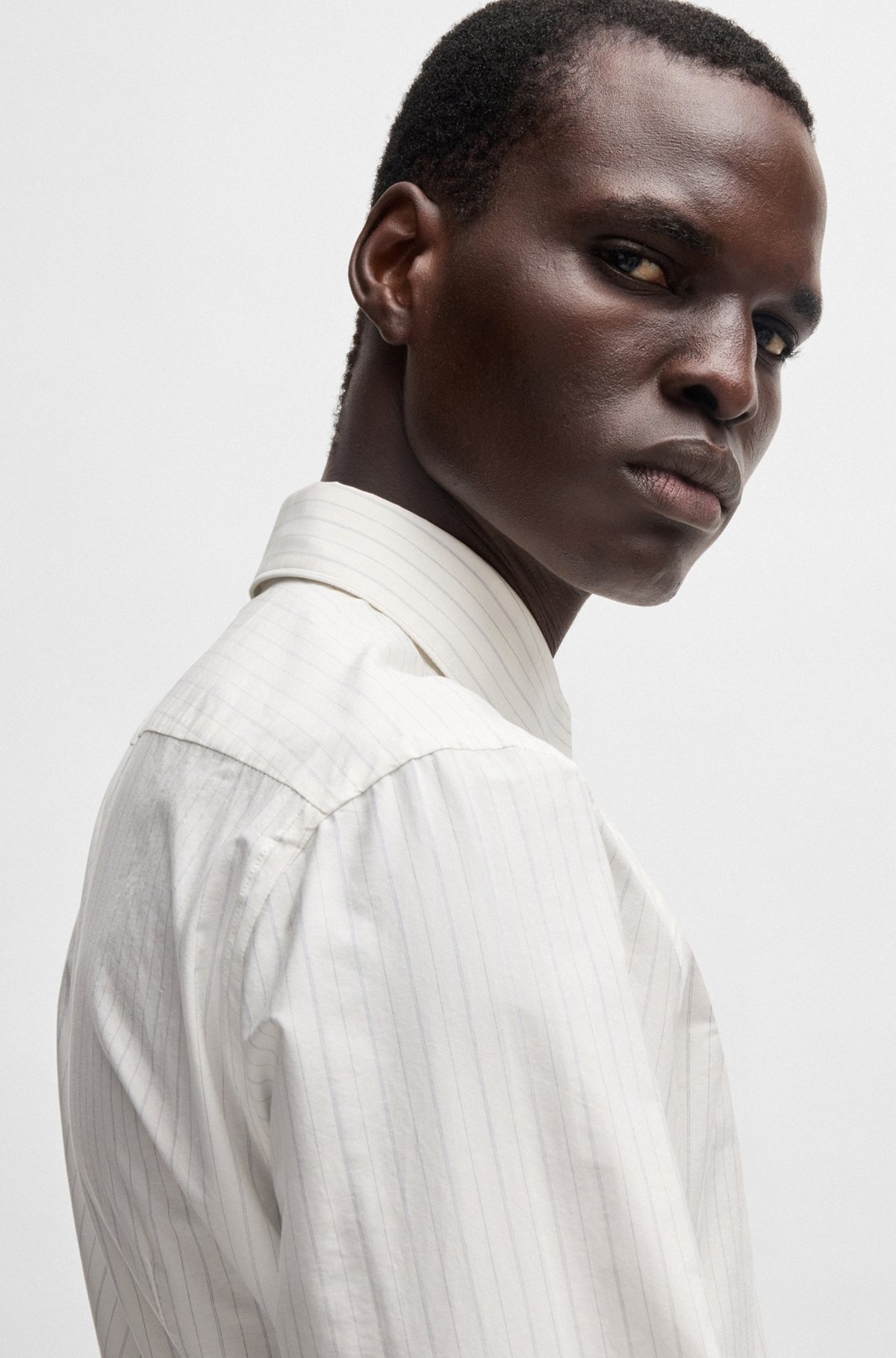 SLIM-FIT SHIRT IN STRIPED ITALIAN-MADE COTTON - 3