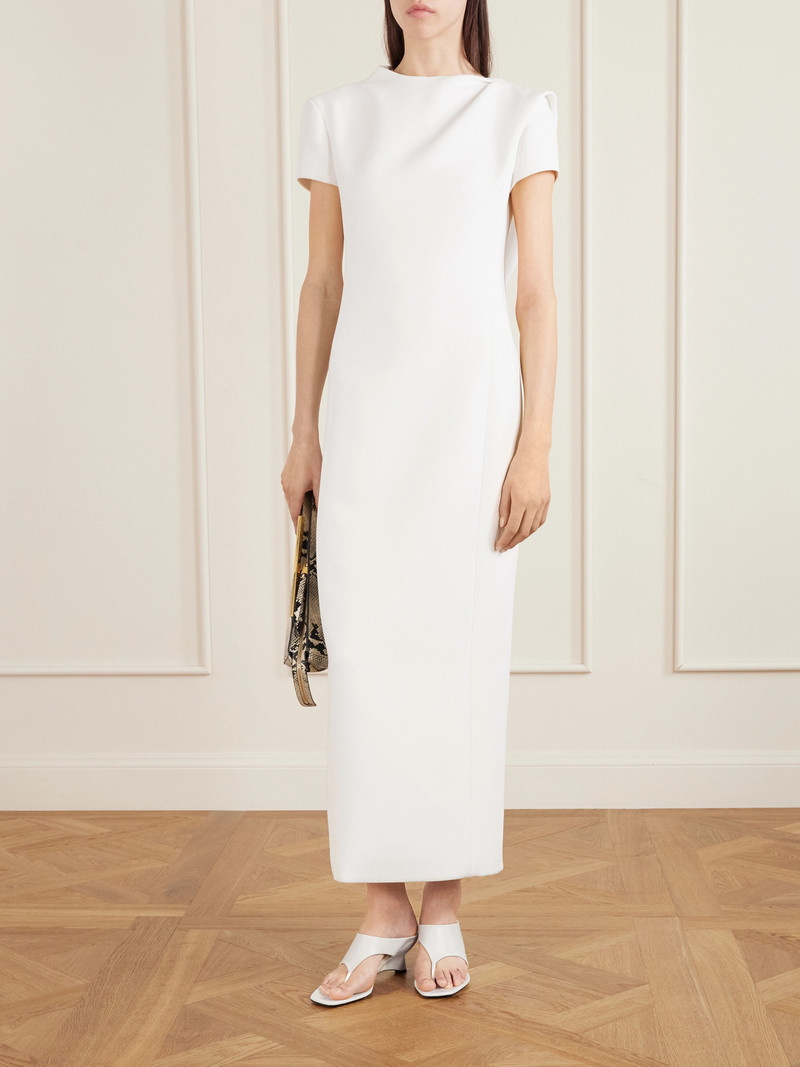 KHAITE Iryl Open-back Draped Crepe Maxi Dress outlook