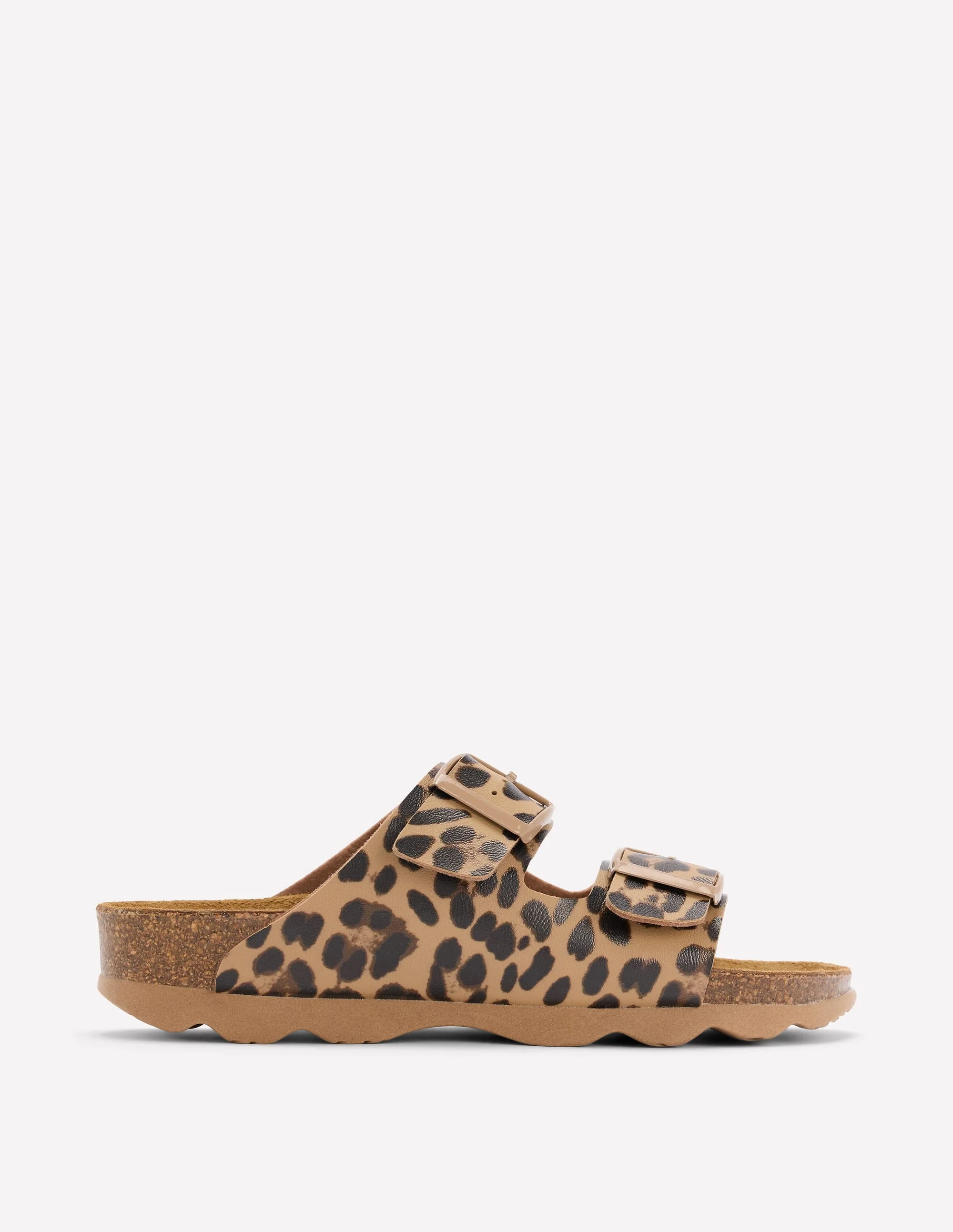 Lyla Printed Buckle Sliders-Leopard - 1