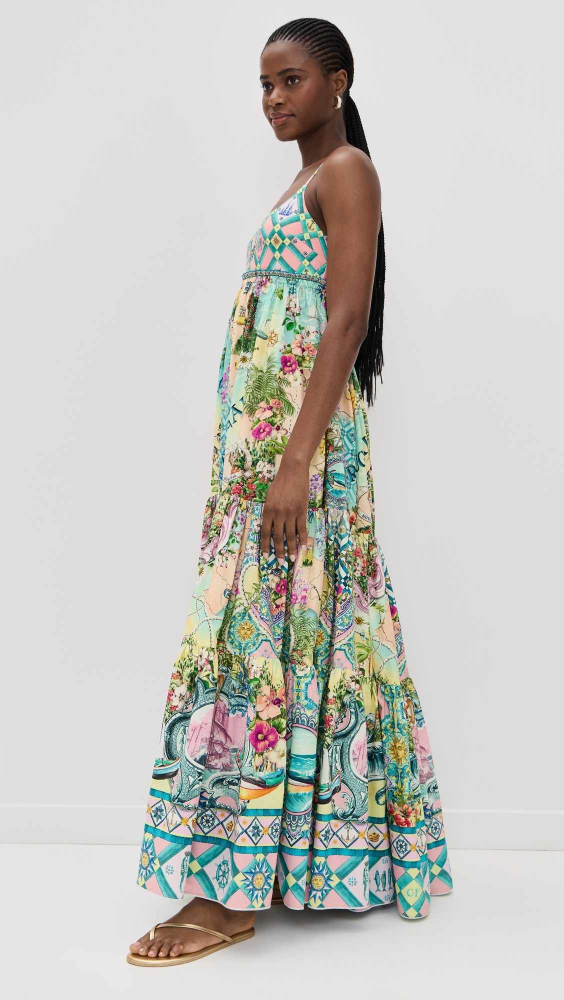Long Dress with Jersey Bodice - 3