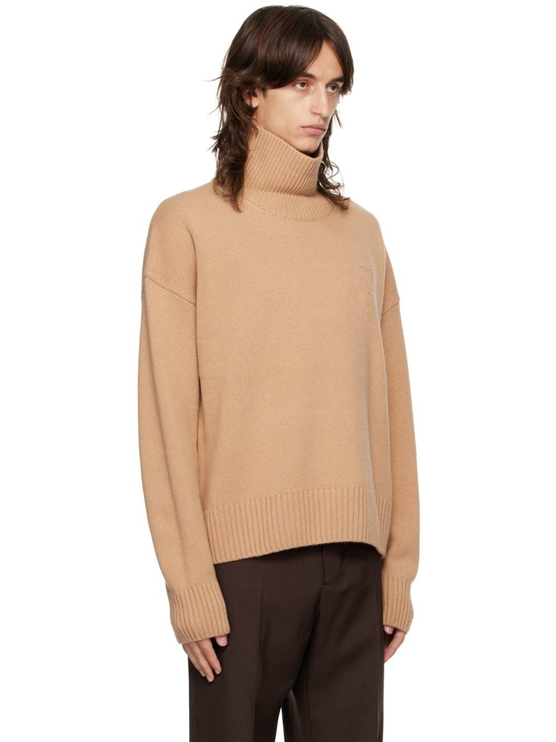 Beige Embossed Ami De Cœur Turtleneck 2
