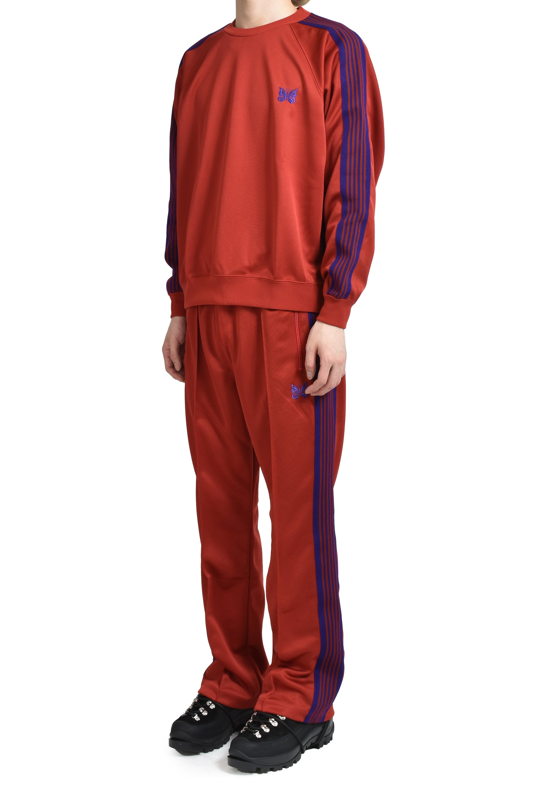 TRACK CREW NECK SHIRT - POLY SMOOTH / RED - 4