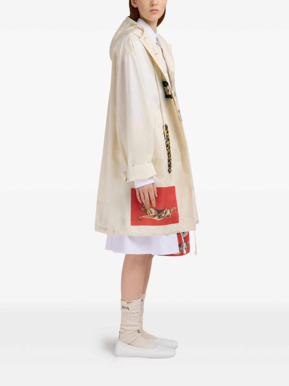 patchwork-design midi skirt - 3