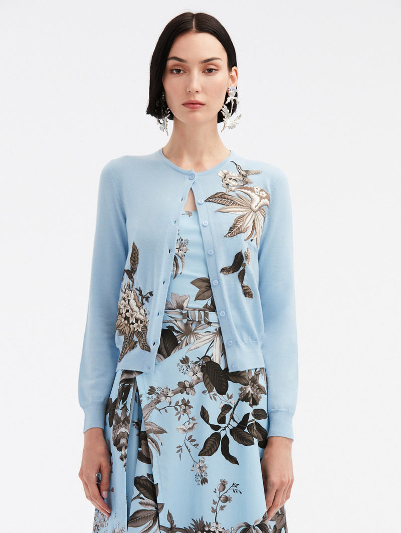 FLORA & FAUNA THREADWORK CARDIGAN 1