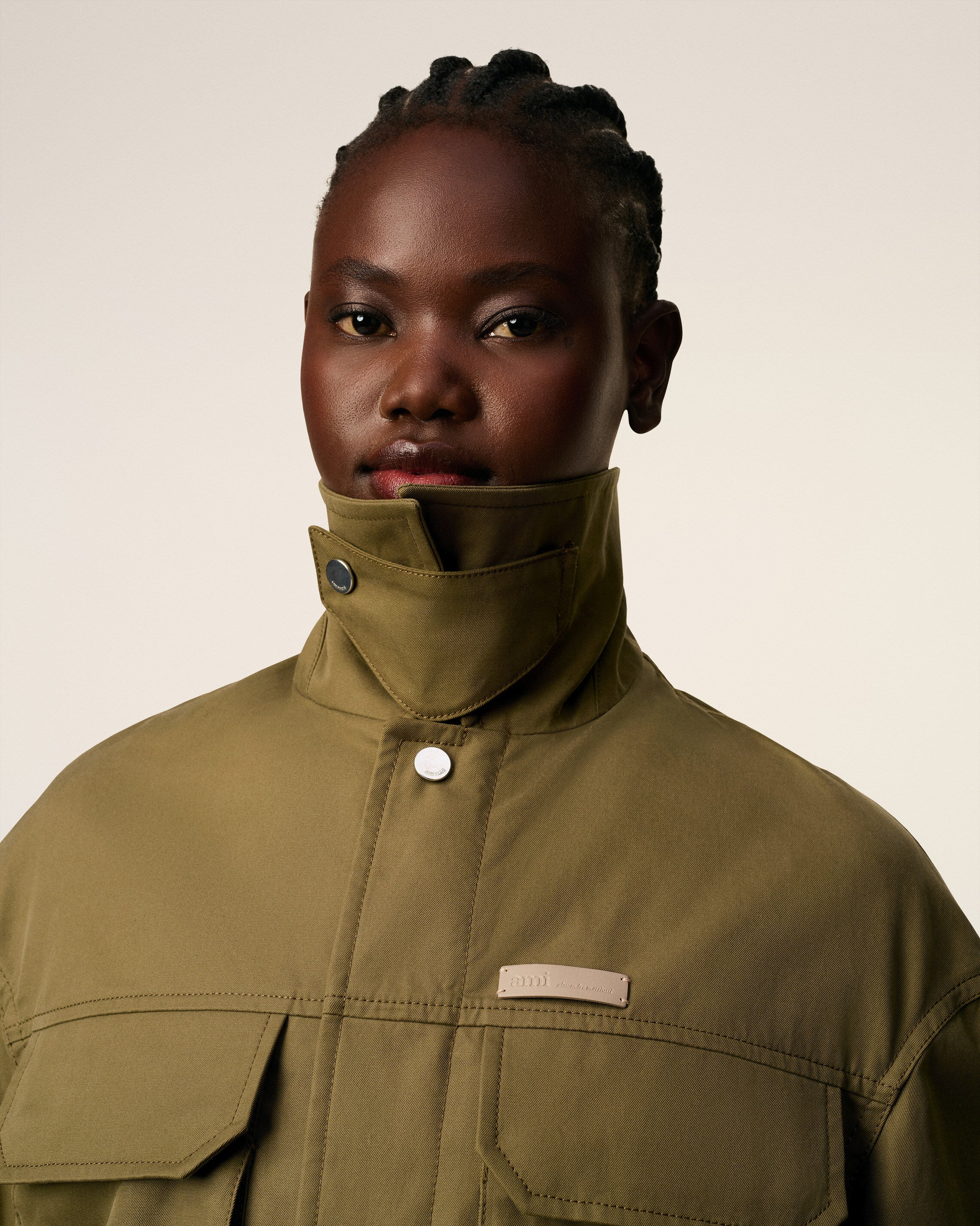 GREEN COTTON WORKER JACKET - 9
