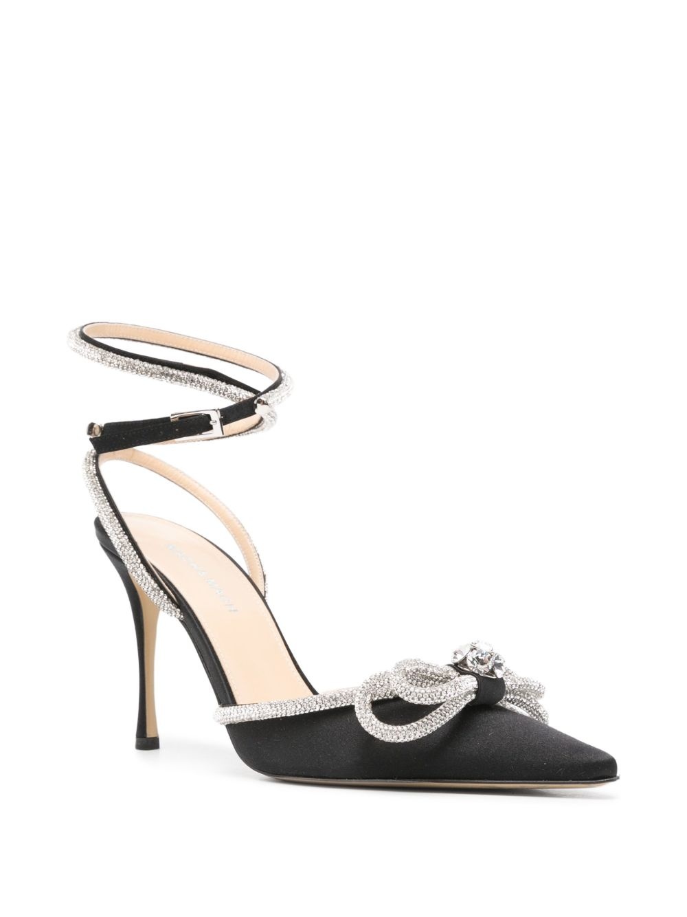 100mm crystal-embellished pumps - 2