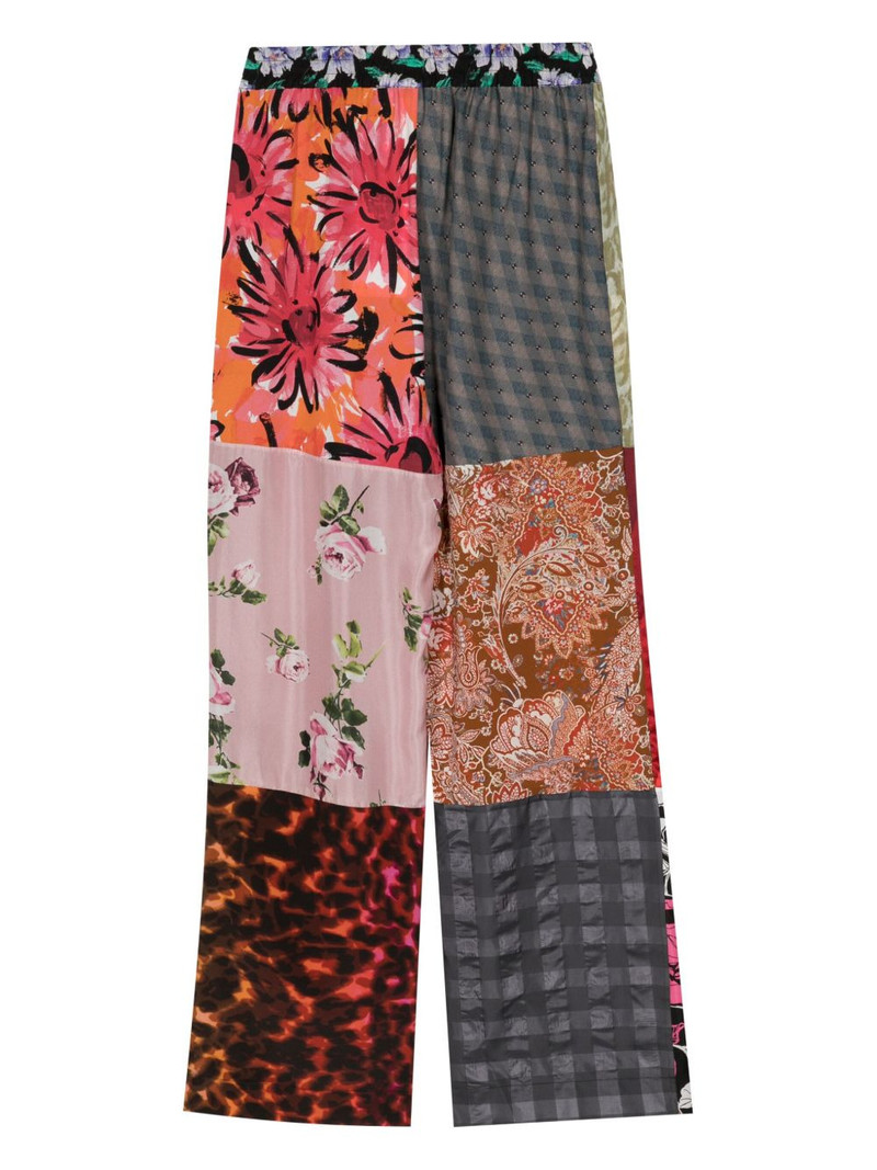 Marine Serre Regenerated silk trousers outlook