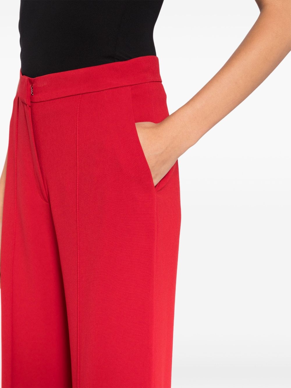 exposed-seam detailing trousers - 5