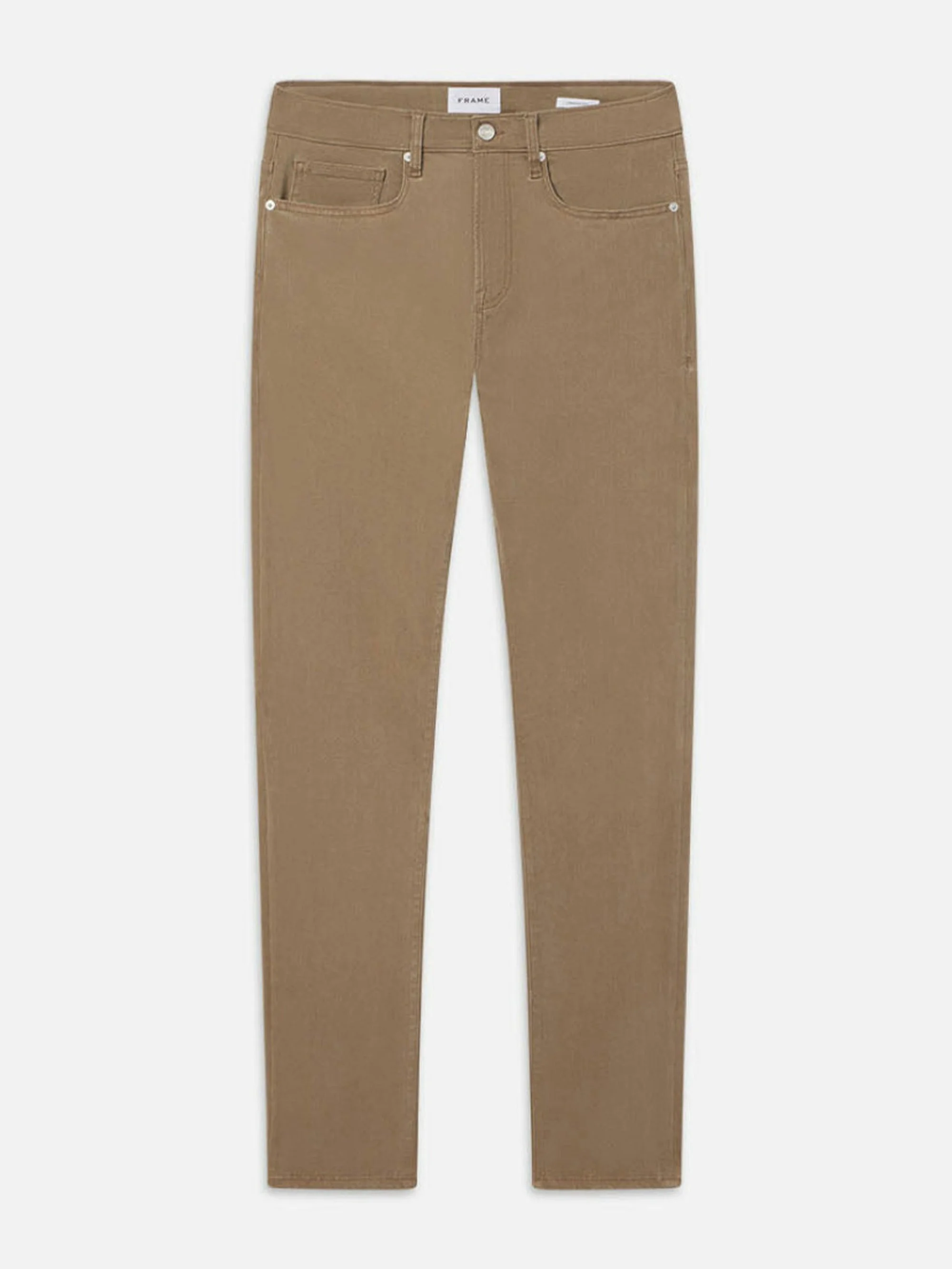 L'Homme Slim Brushed Twill in Dark Khaki - 1