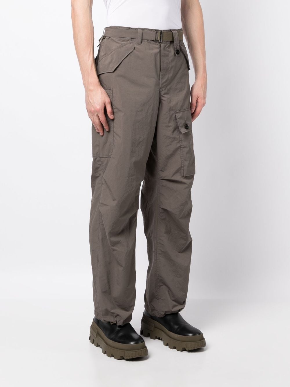 straight-leg taffeta cargo trousers - 3