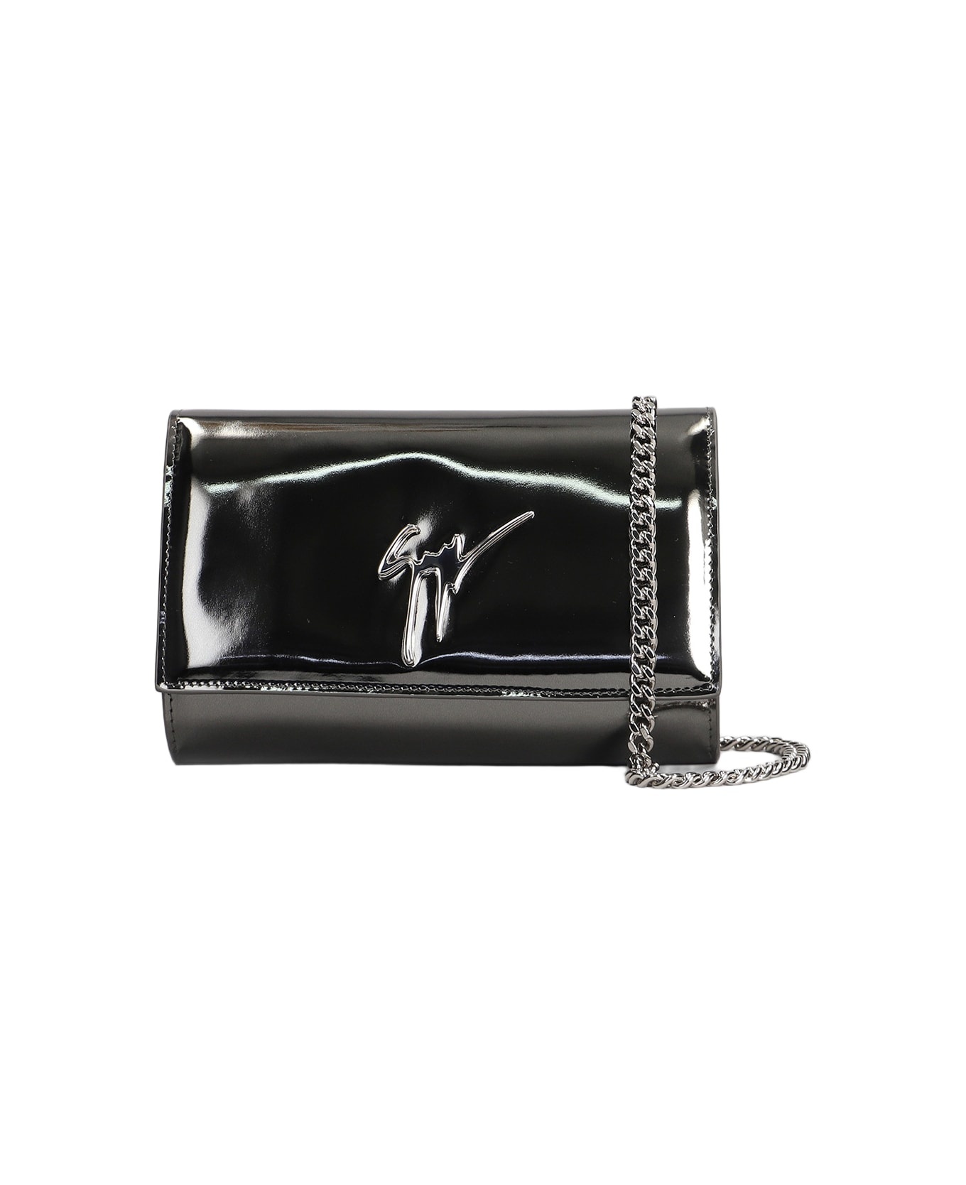 Cleopatra Clutch In Gunmetal Leather - 1