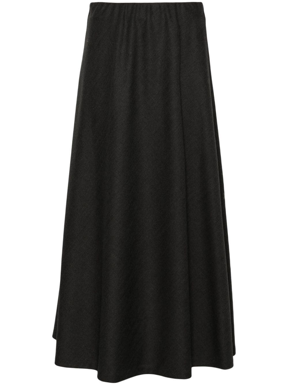 スカート BRUNELLO CUCINELLI FLUTE SKIRT IN WOOL BLEND TWILL Twill Flute skirt for Woman in Burgundy | Brunello Cucinelli