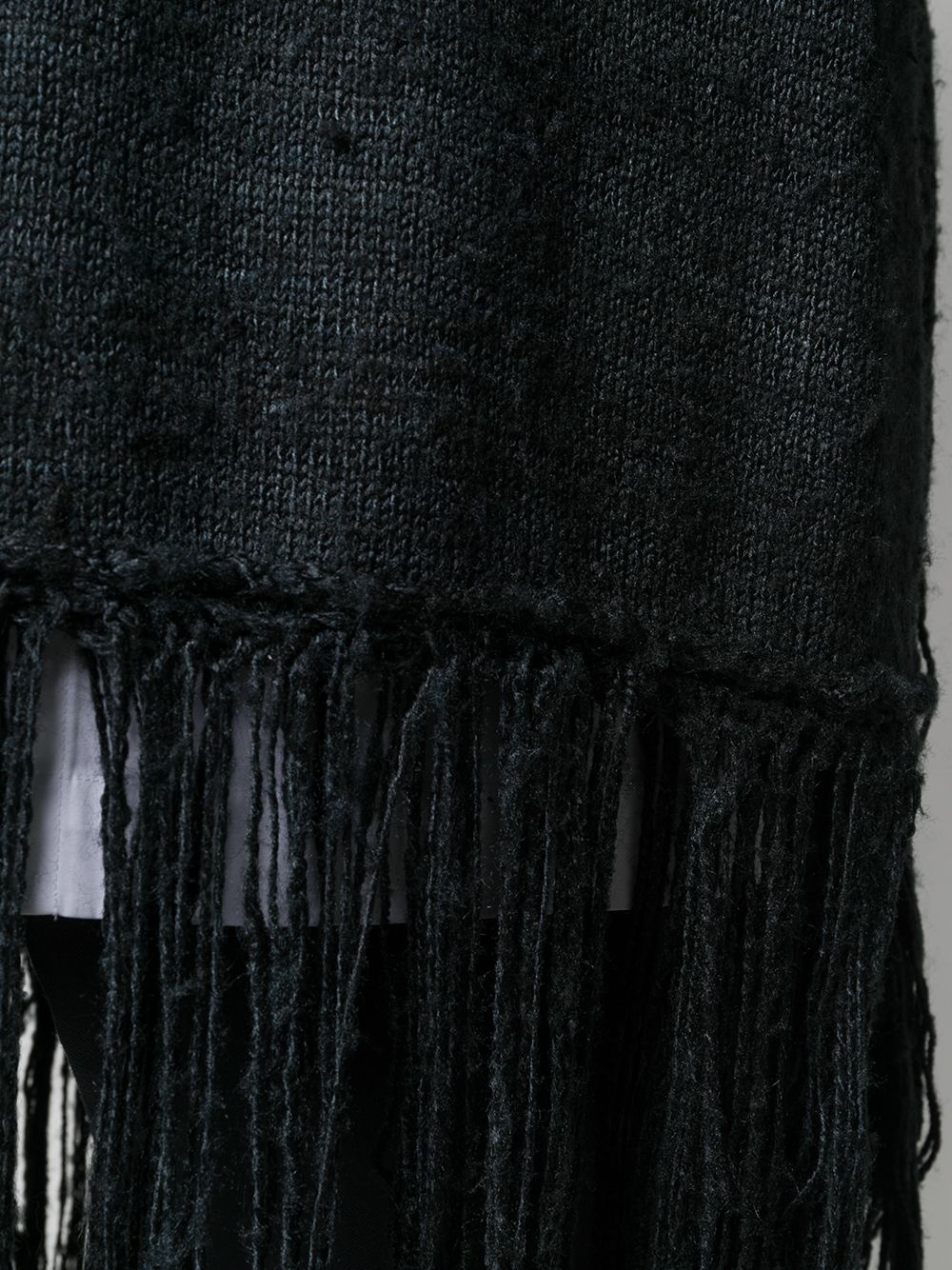 fringed hooded jumper - 5