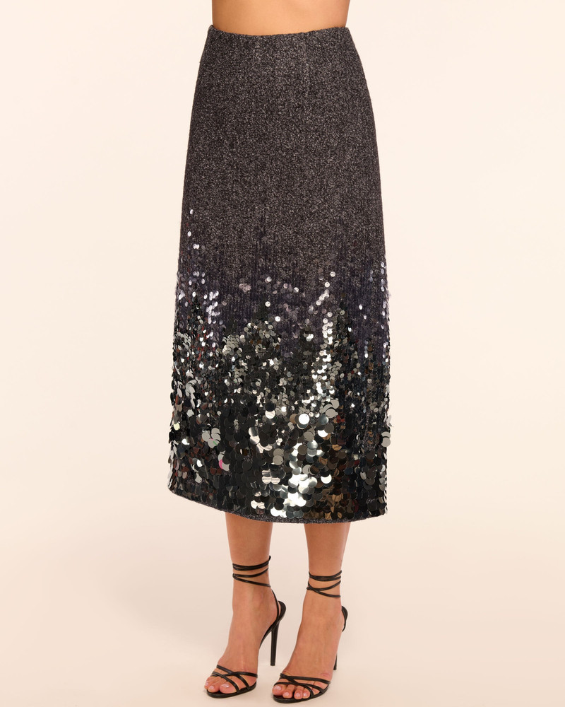 Peter Wool Blend Embellished Midi Skirt 1