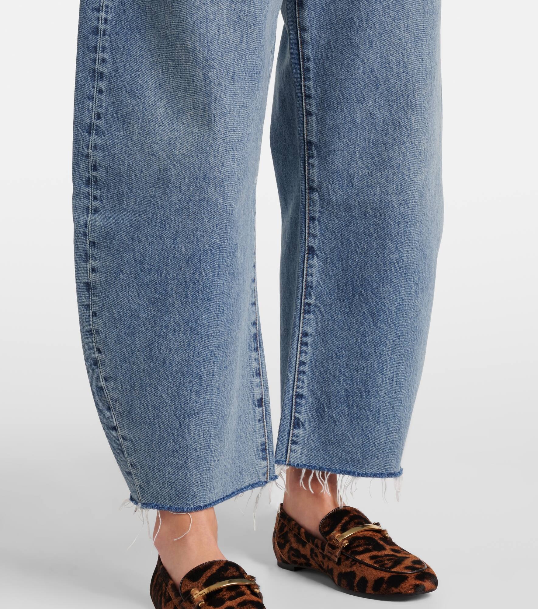 Bubble Crop high-rise barrel-leg jeans - 5
