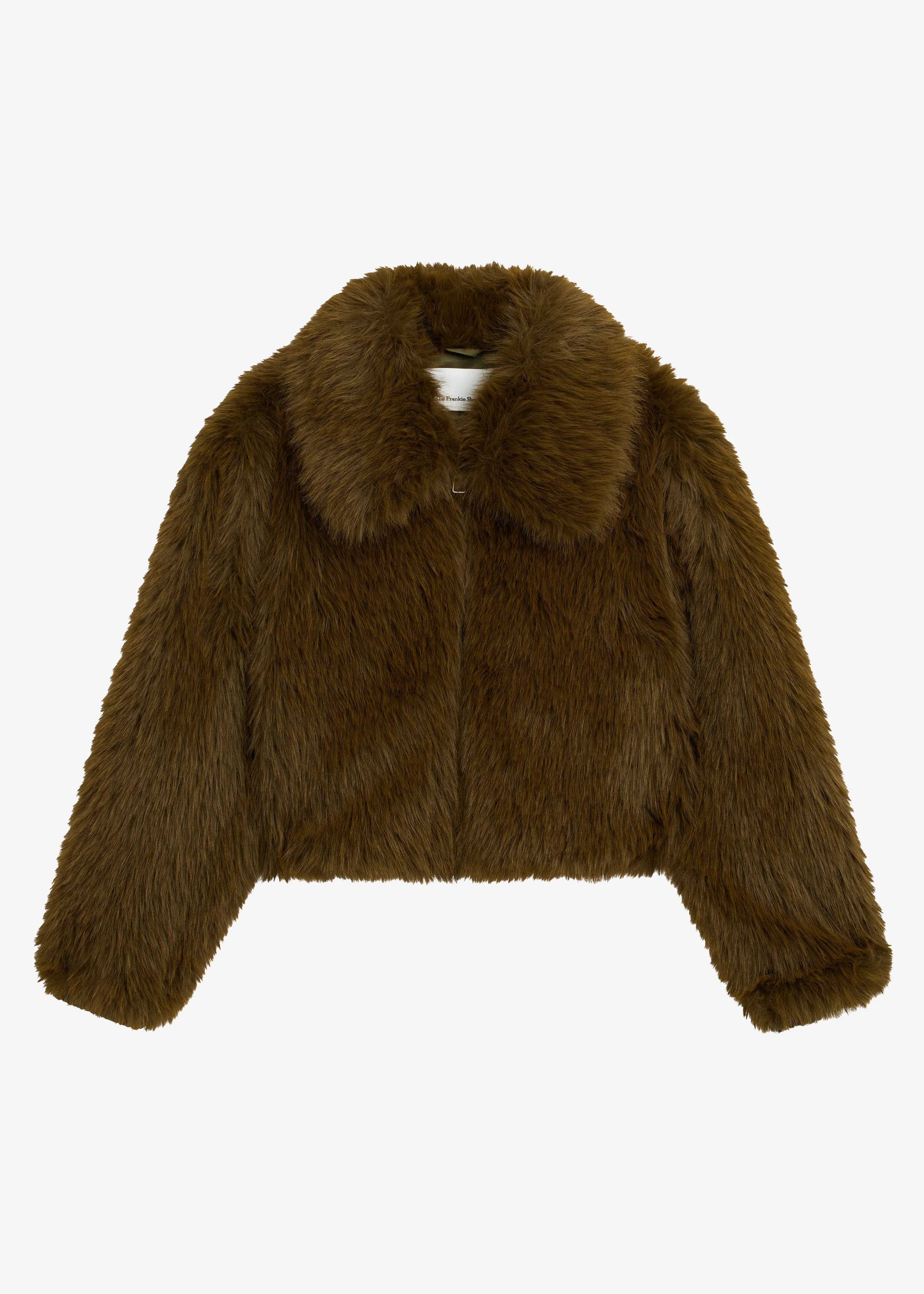 Hope Faux Fur Jacket - Moss Green - 1