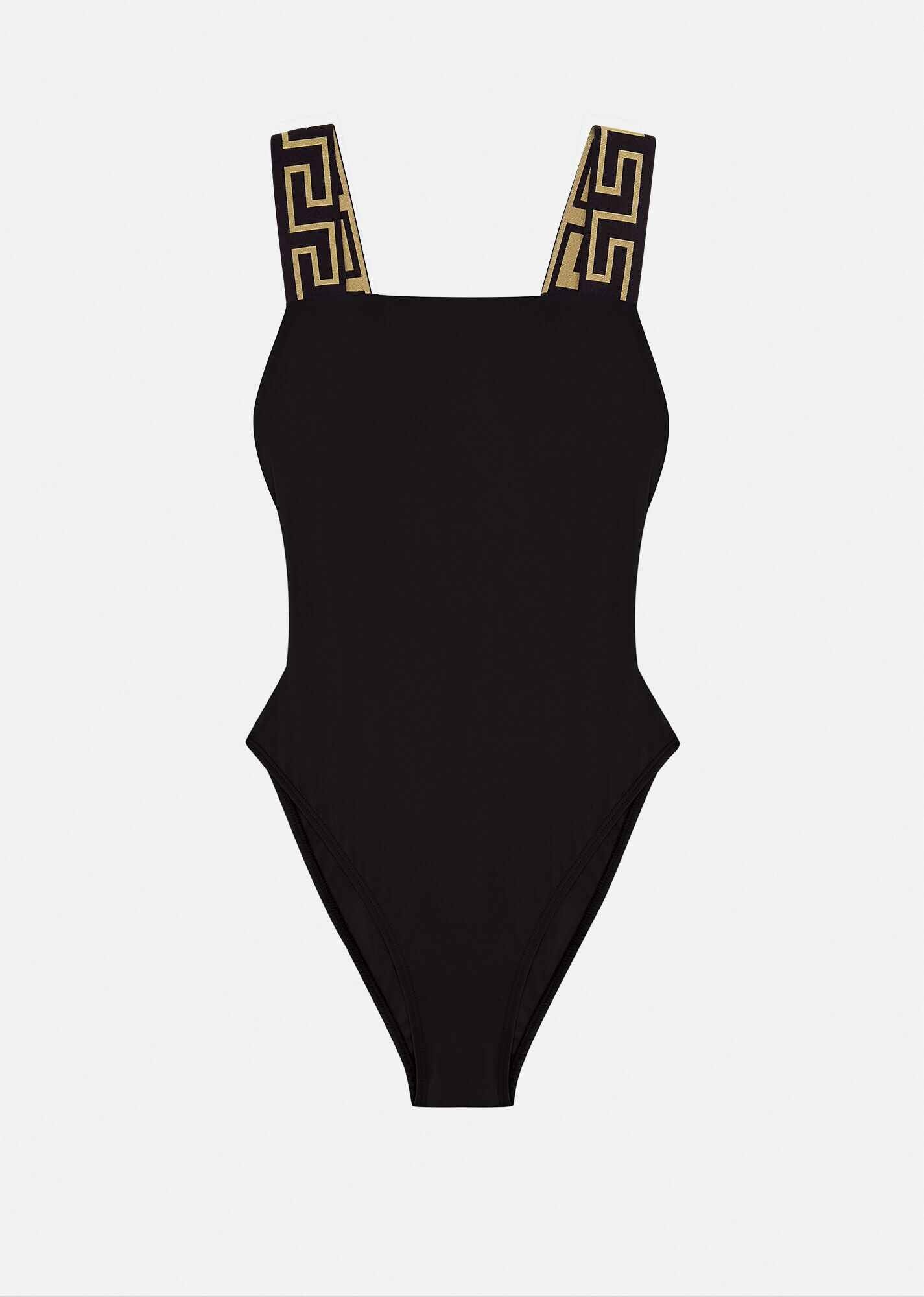 Greca Border One-Piece Swimsuit - 1