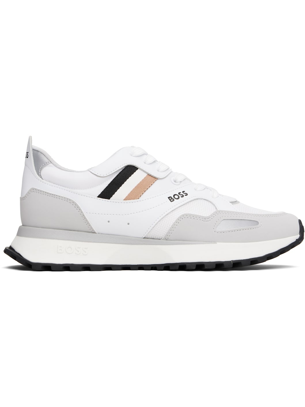 White Running-Style Hybrid Sneakers - 1